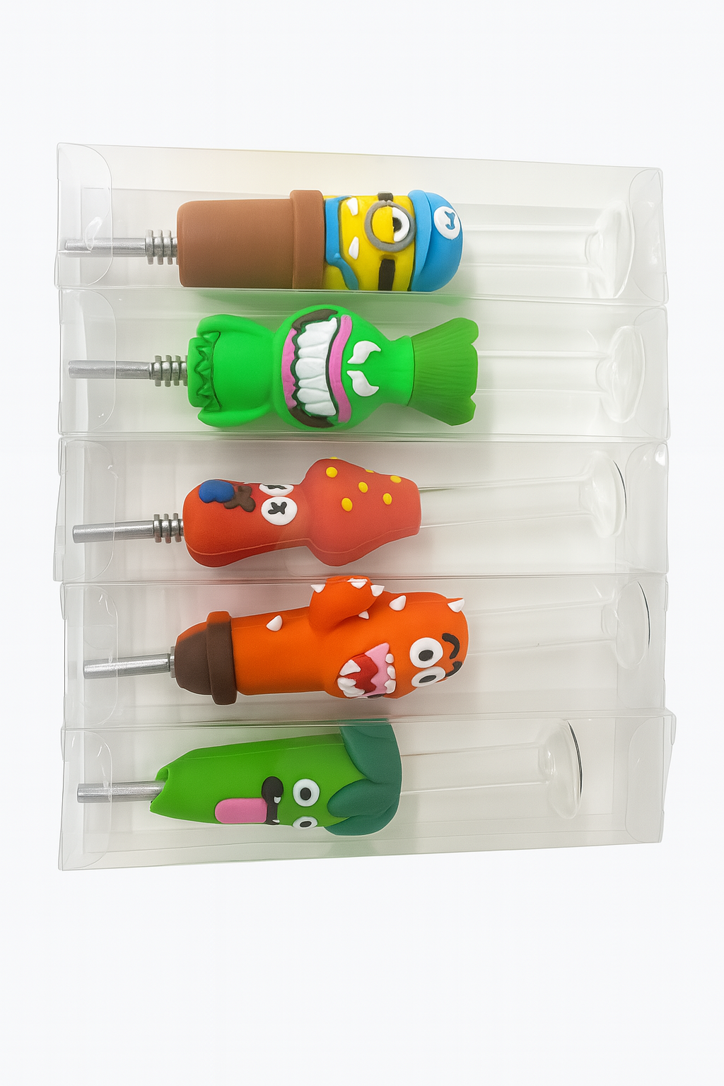 5"  Silicone Devil laugh  Design Glass Nectar Collector W/ Titanium Nail