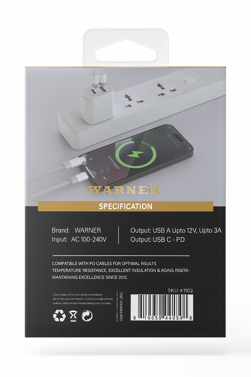 USB & C Car Charger + PD TC - TC 1m  Cable