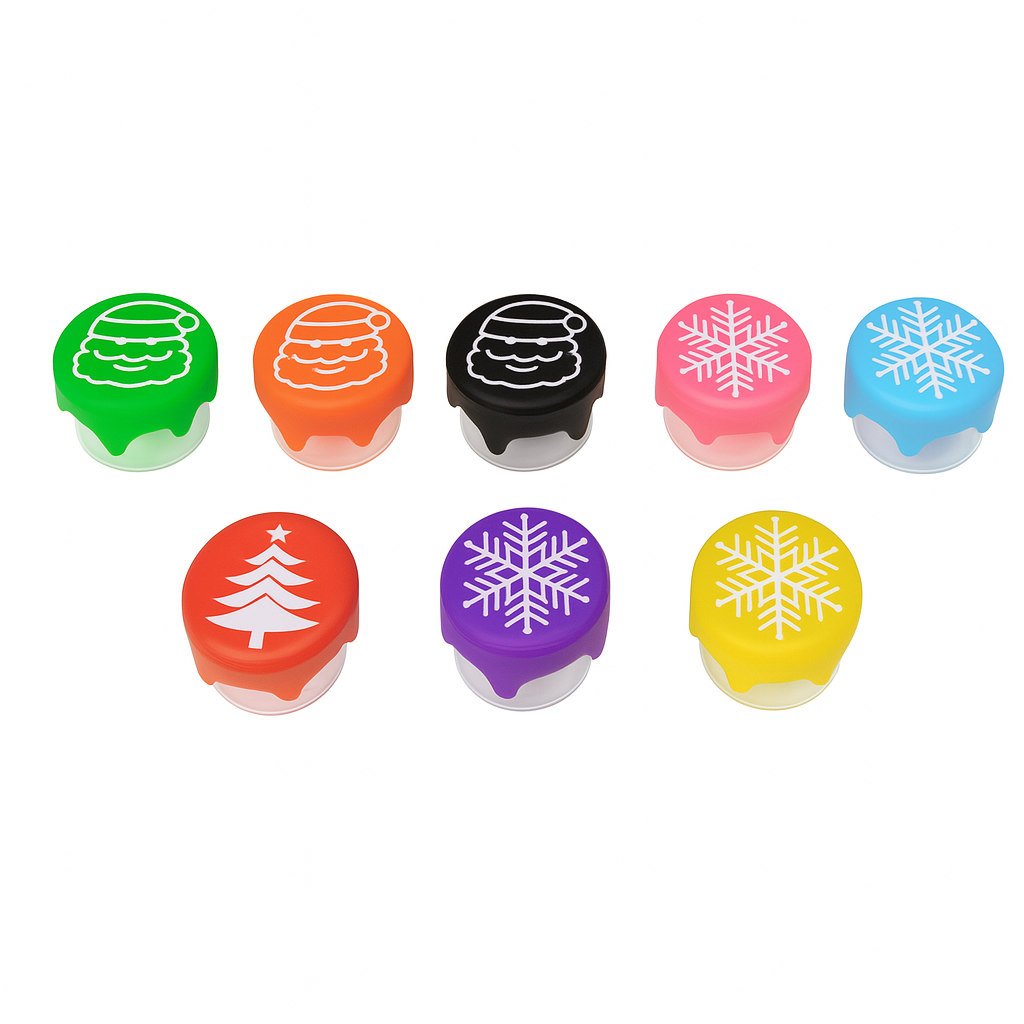 5ml Glass Jar With Silicone snowflake cover