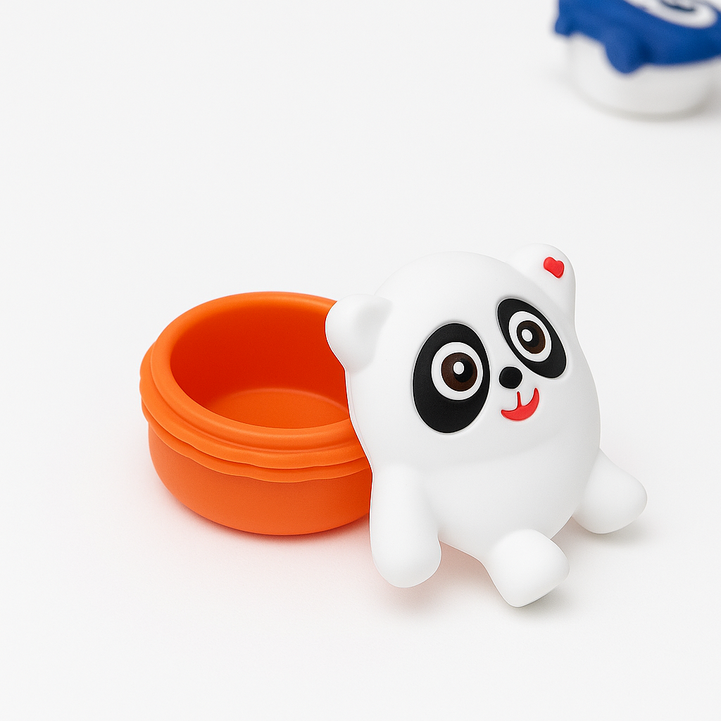 Silicone Panda Dab Storage Container