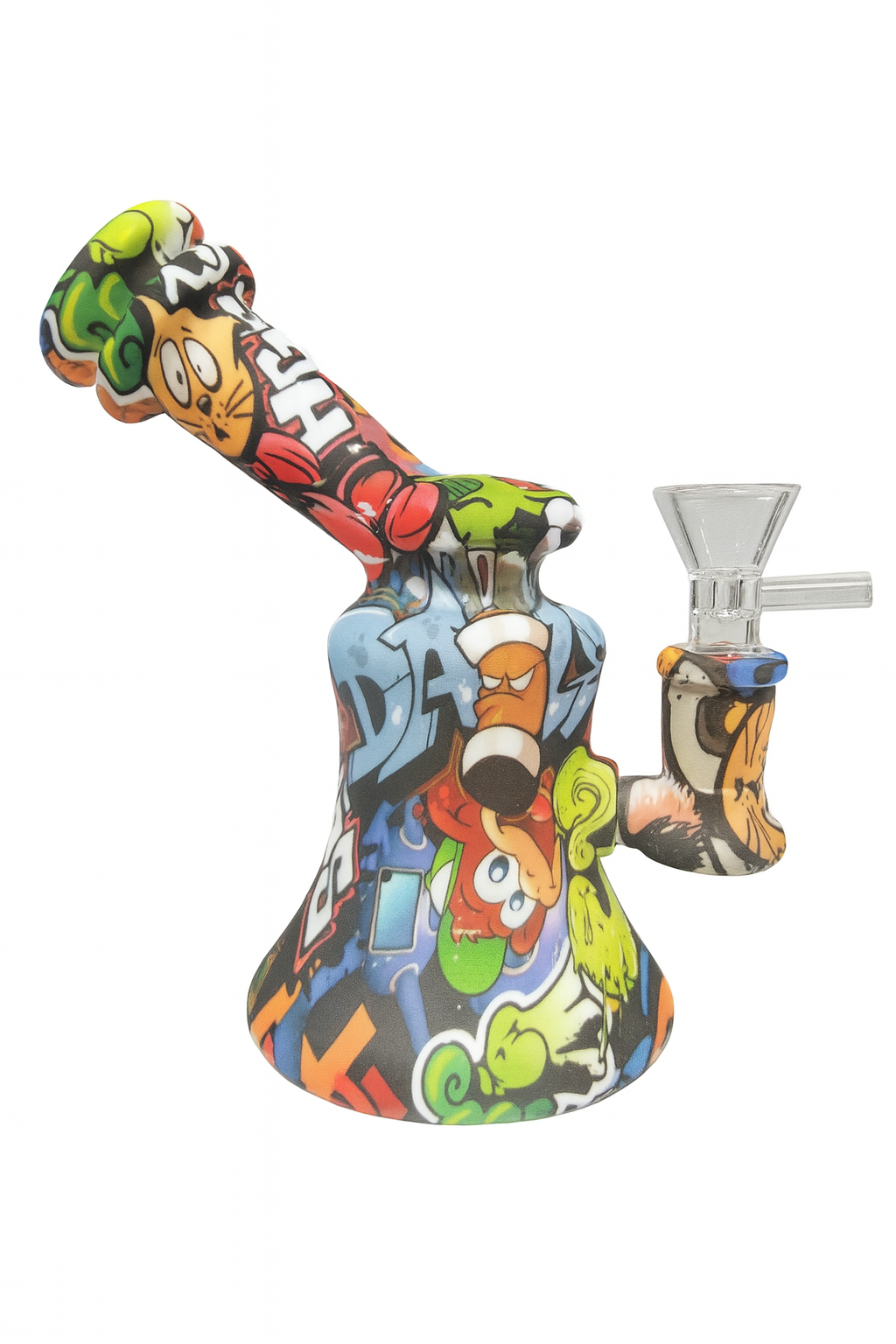 7''  Silicone  waterpipe with 14mm Bowl Piece