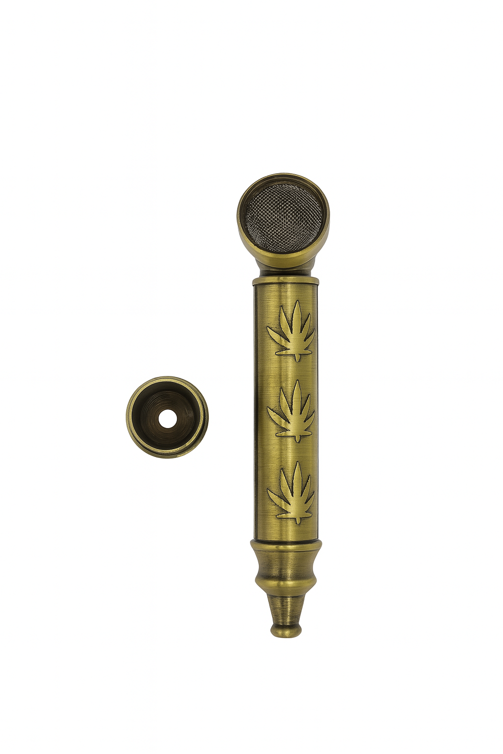 3.5'' Metal Pipe Vintage Leaf Design