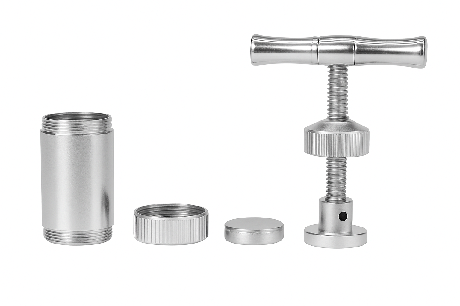 Pollen Press with Durable T Handle Anodized Stainless Steel