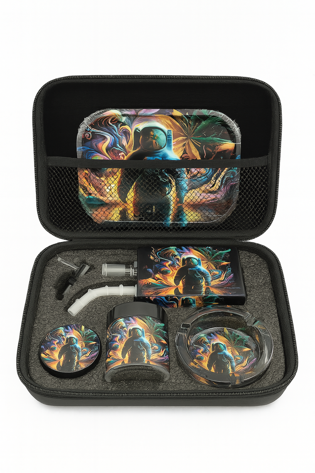 Smoke Set w/ 7"Juicy Rig , Grinder, Jar, Ashtray