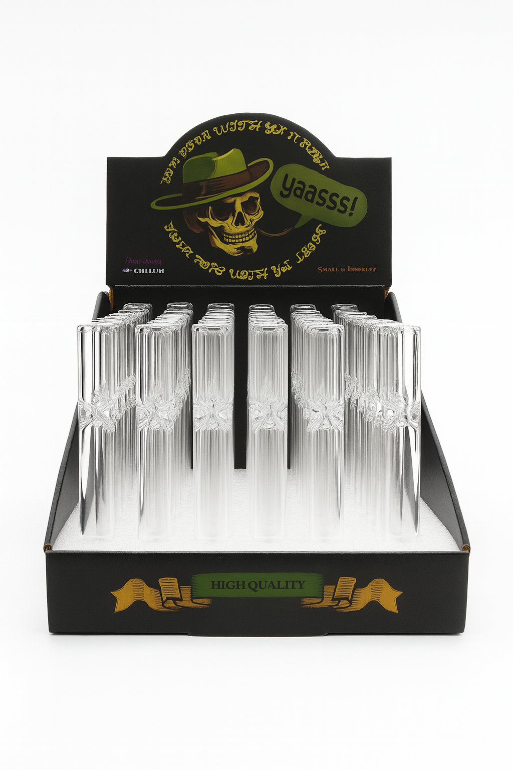 Clear Chillum Straight pipe.