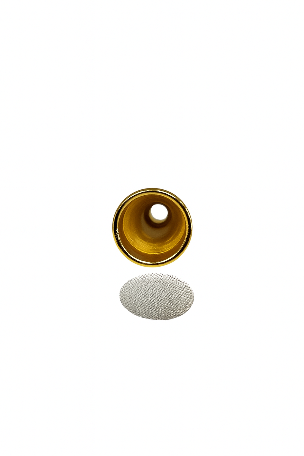 4.5'' Glass handpipe with metal head and screen