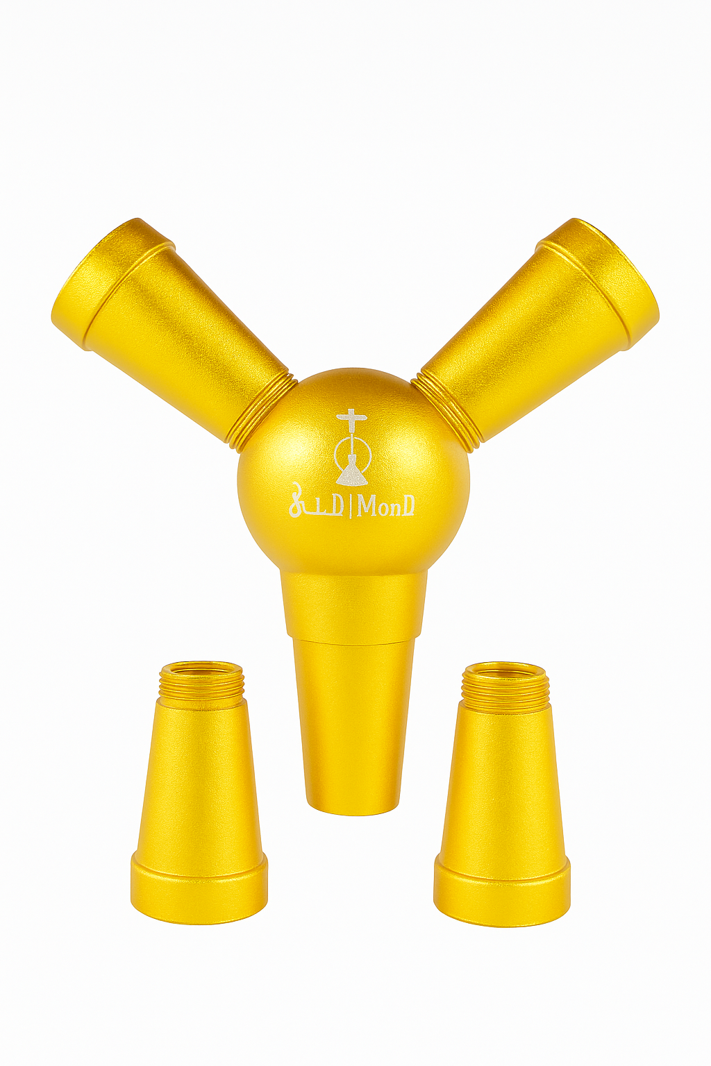 Hookah Hose Adaptor 1 to 2 Splitter Hose Connector with 4 Extra Grommets Auto-Seal