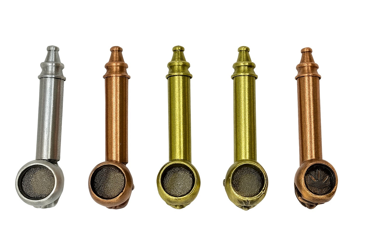 Skull Face Metal Smoking Handpipe 