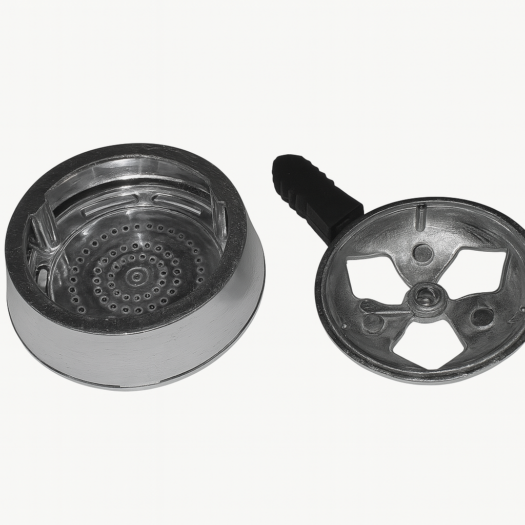 Black Windproof Hookah Charcoal Bowl Aluminum Alloy Charcoal Oven Carbon Box