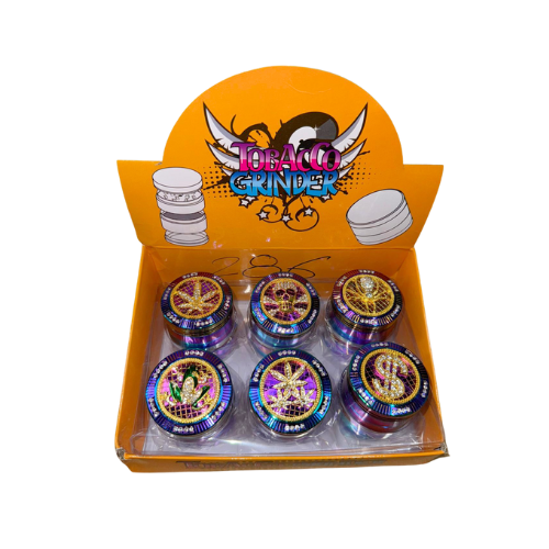 55mm Designer Grinder with Rainbow and Golden Designs