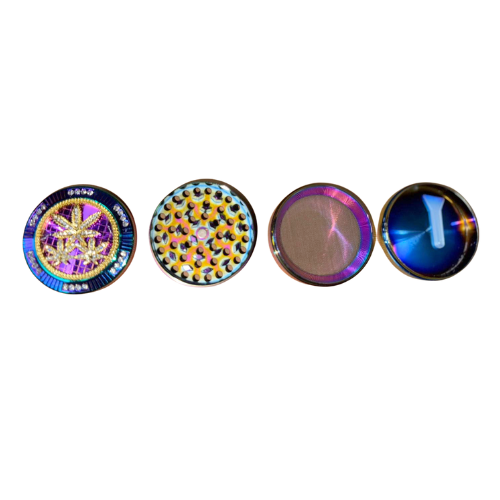 55mm Designer Grinder with Rainbow and Golden Designs