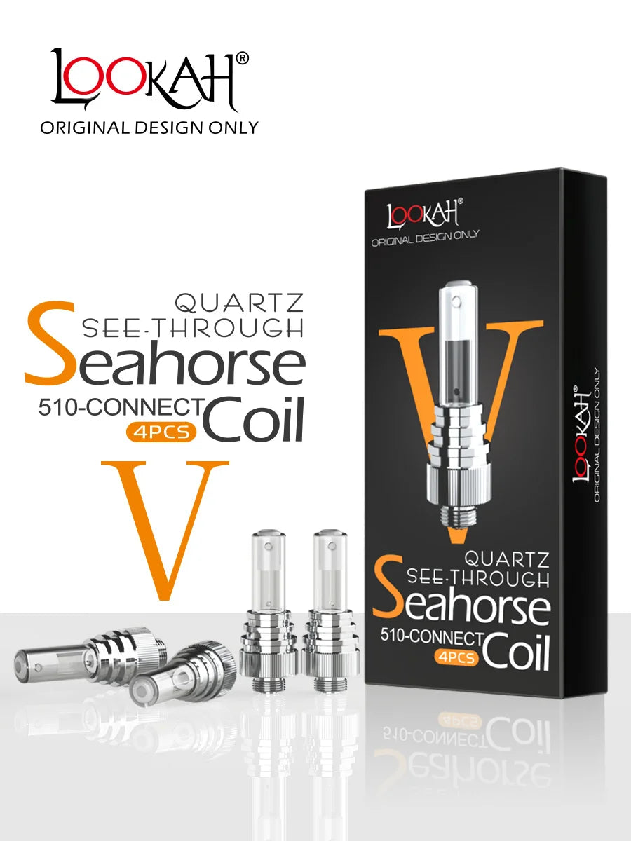 Seahorse Coil  Quartz Seethrough 5Pc per Pk