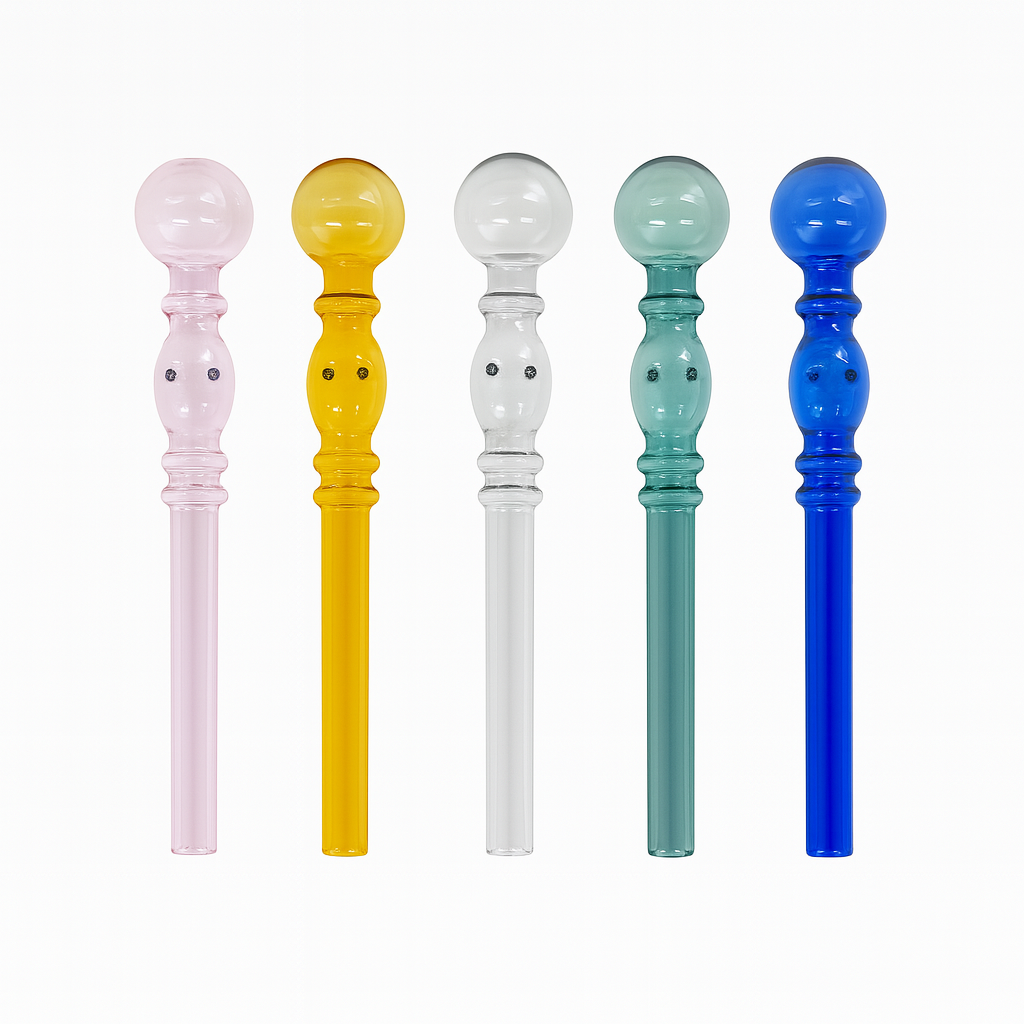 5''Colorful Atomic Glass hand pipe with ,