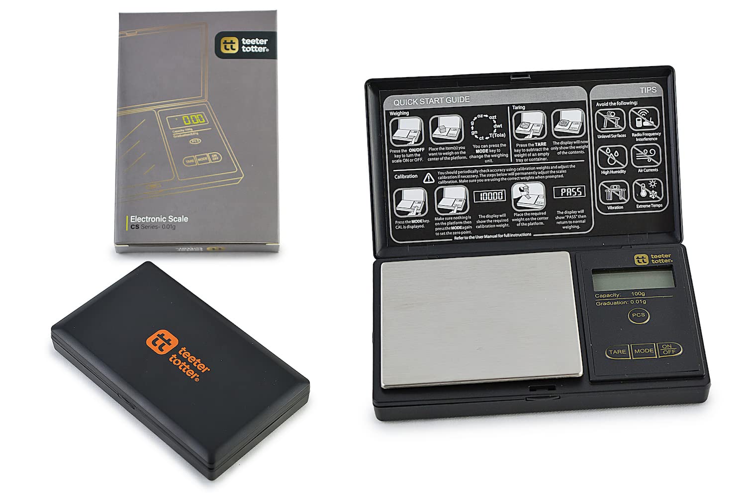 Teeter Totter CS-100 – Digital Pocket Scale (100g x 0.01g)