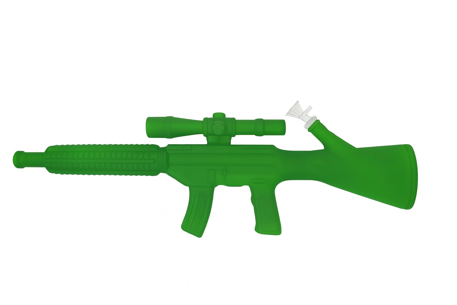 24" Colored AR-15 Electroplated Glass Bong with Display Stand