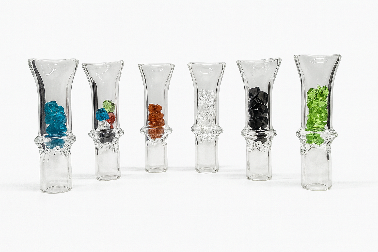 Glass Cigerette Filter tip with diamonds Crystal