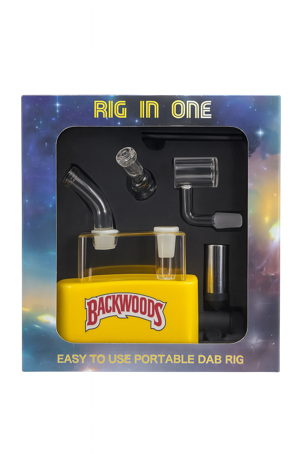 Smoke Set W/ 7''x7" Oil Rig Built-in Torch and Lights