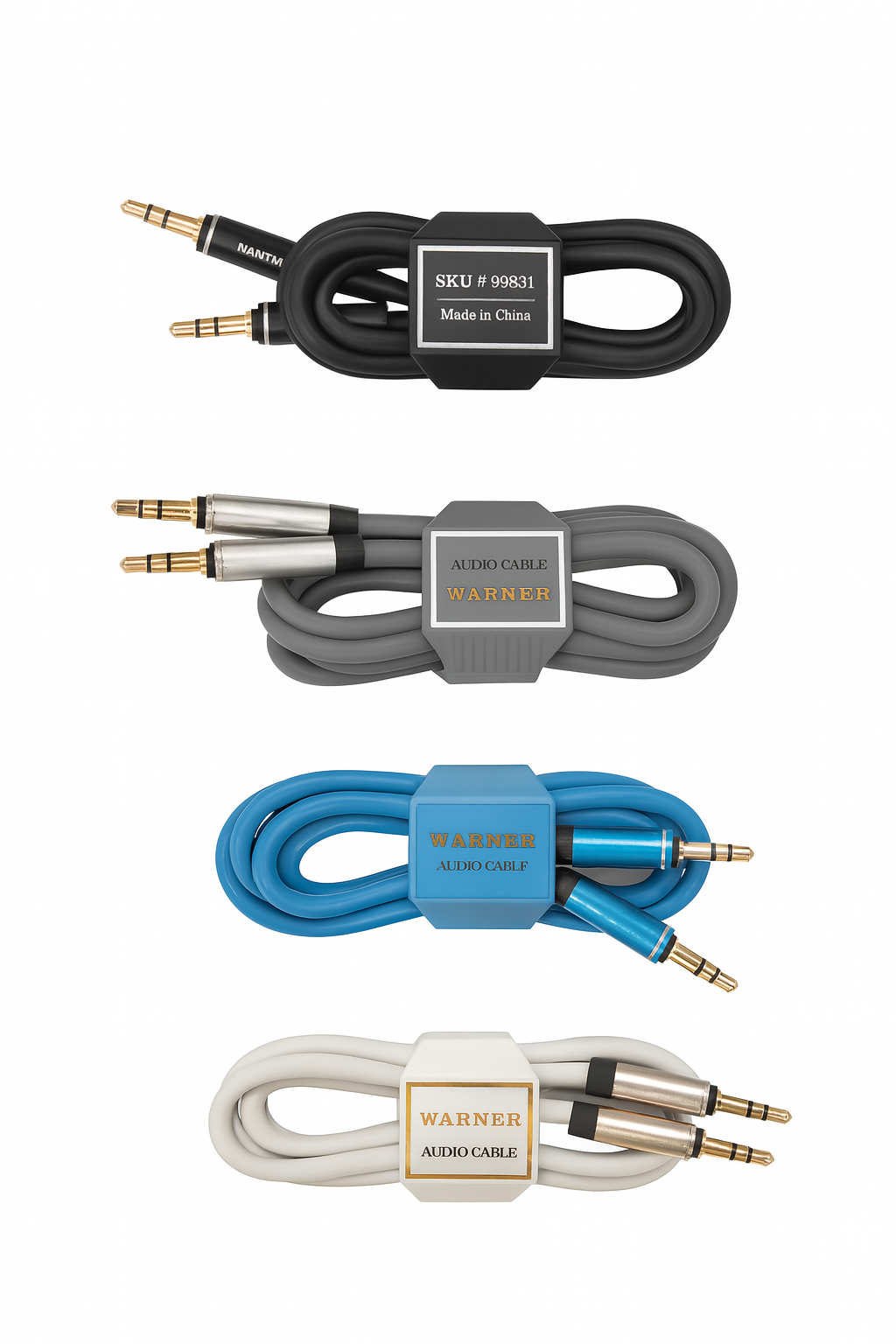 Aux  Audio cable Tie 3'ft