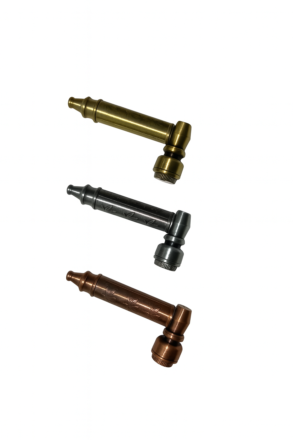 3.5'' Metal Pipe Vintage Leaf Design