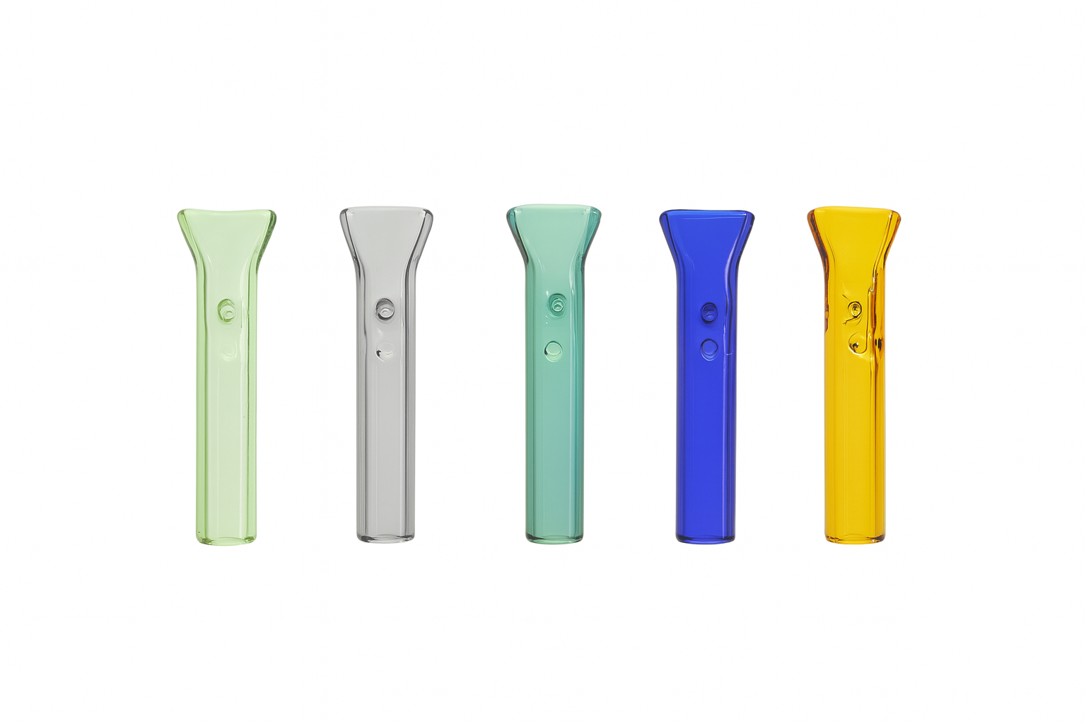 2.5'' Colorful Glass Straight Chillum Pipe