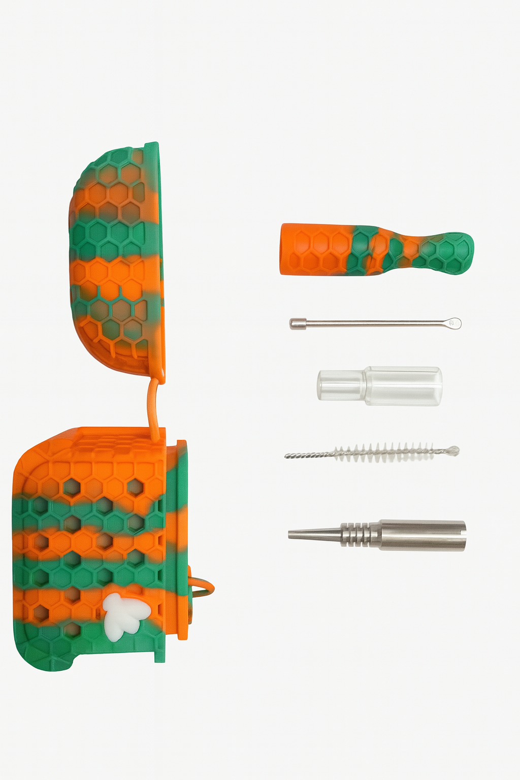 Portable 3-in-1 Silicone Smoking Pipe And Honey Straw Nectar Collector