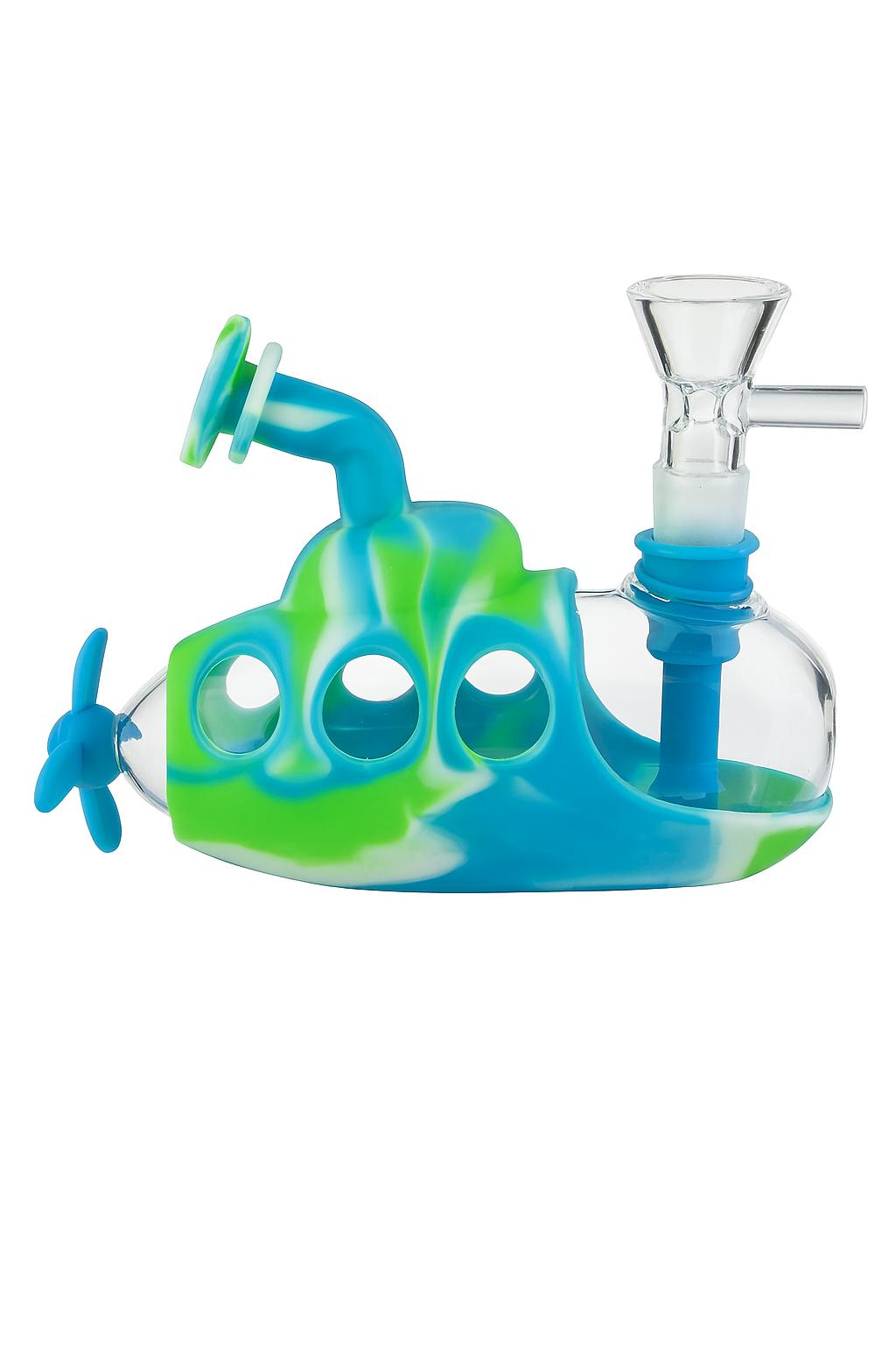 Silicone 5" Submarine Bubbler W/ Glass Chamber