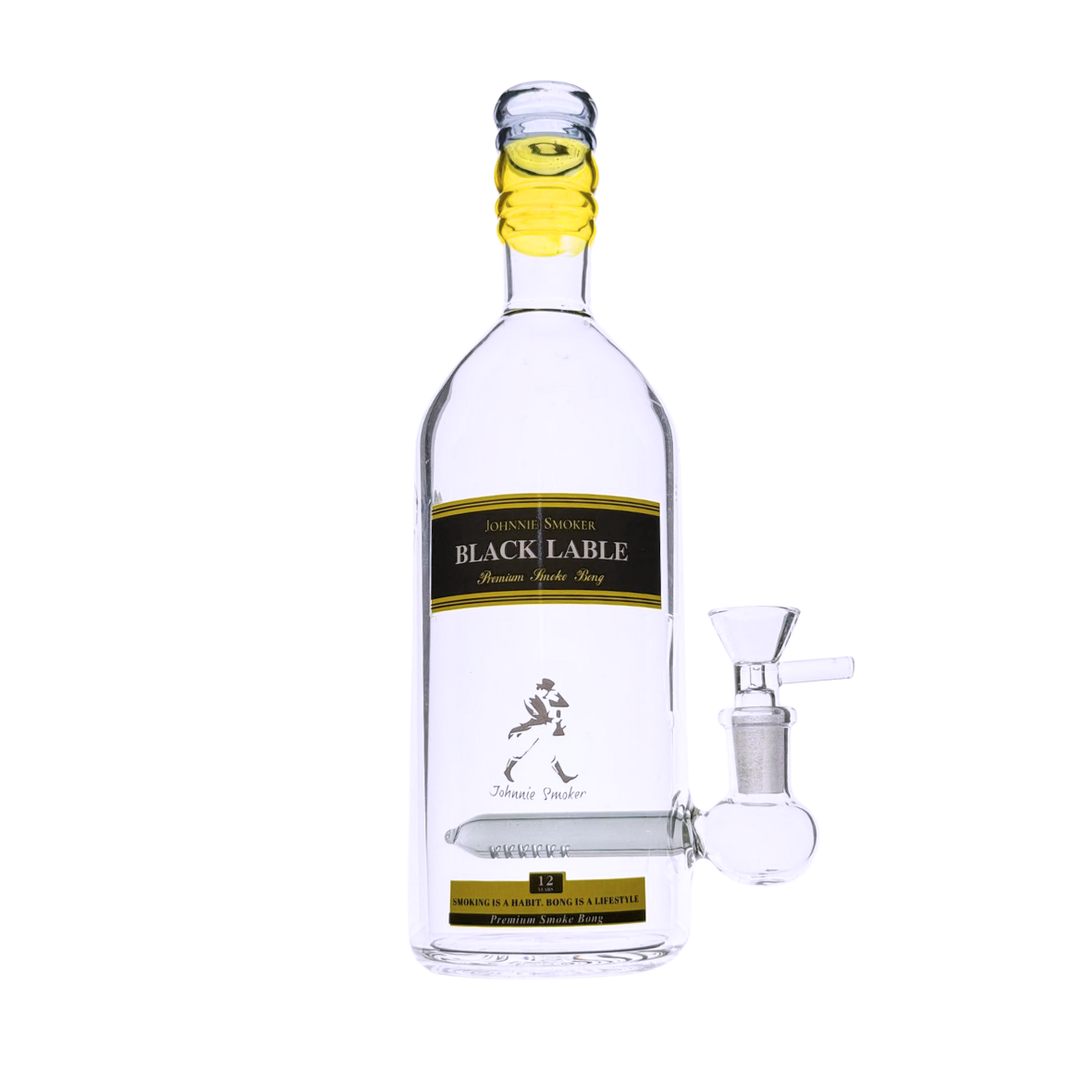 6″ Wine Bottle Design Glass Bong