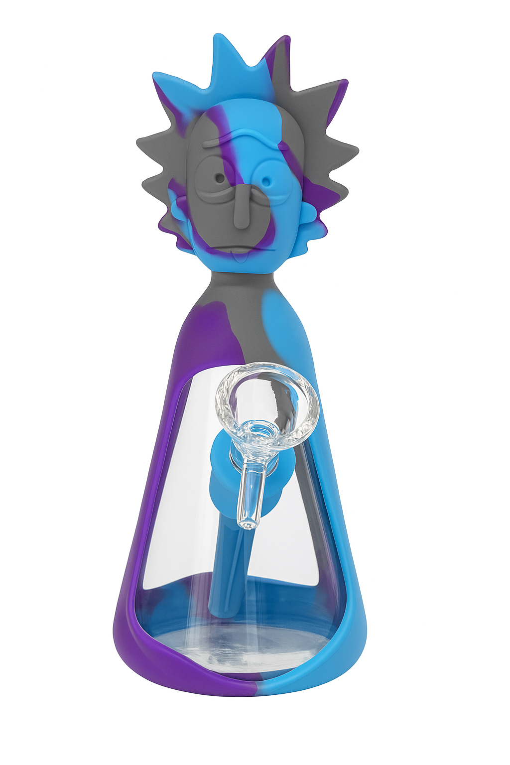 7" RM Cartoon multi colored silicone water bong-133