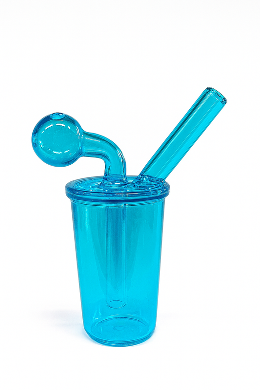4" Cup Shaped Glass Oil Burner Bong - 401 Distribution Inc