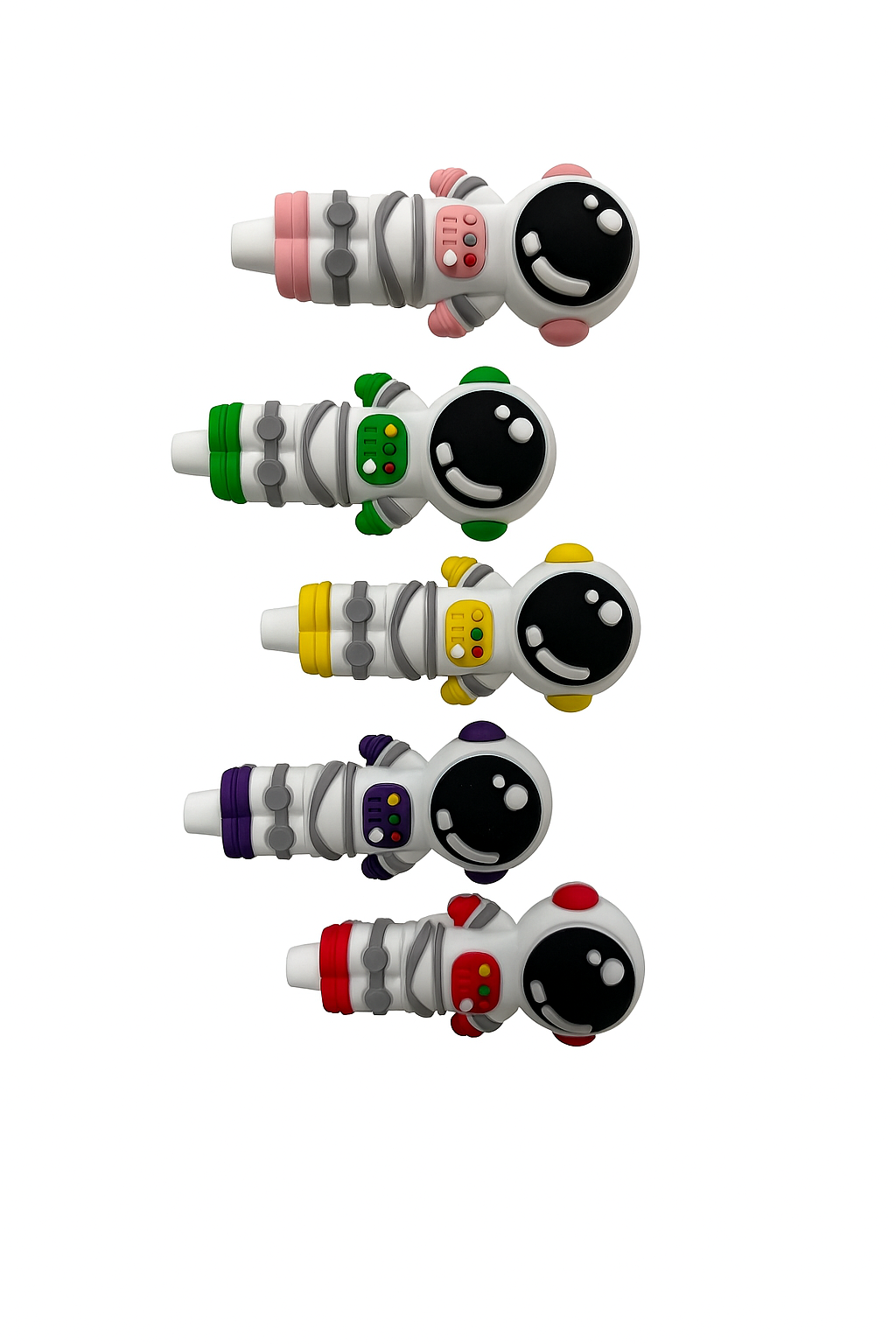 4.7'' Astronaut Shape Silicone Pipe With Cover Glass