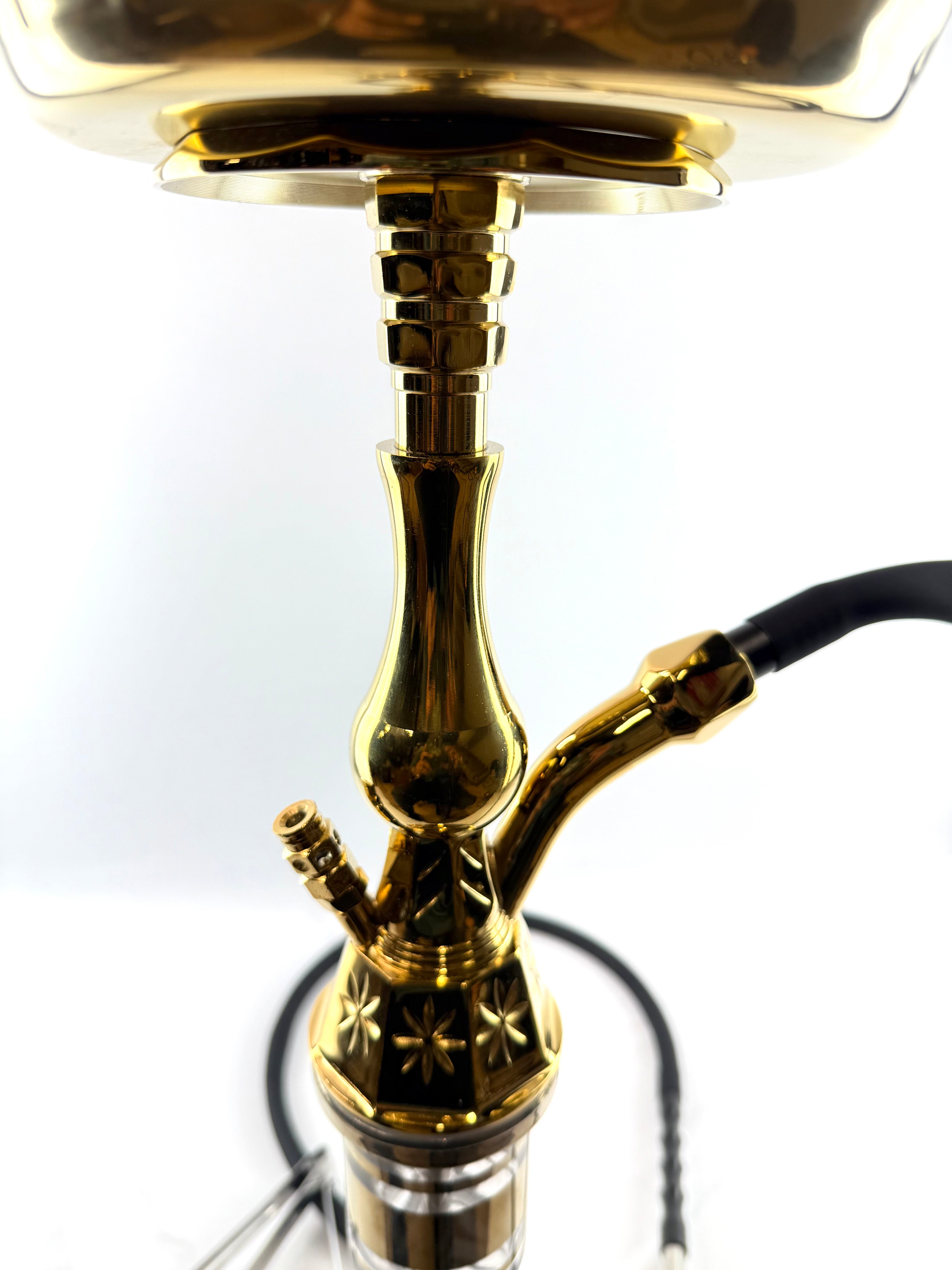 22" Monam Engraved Metal Single Hose Hookah