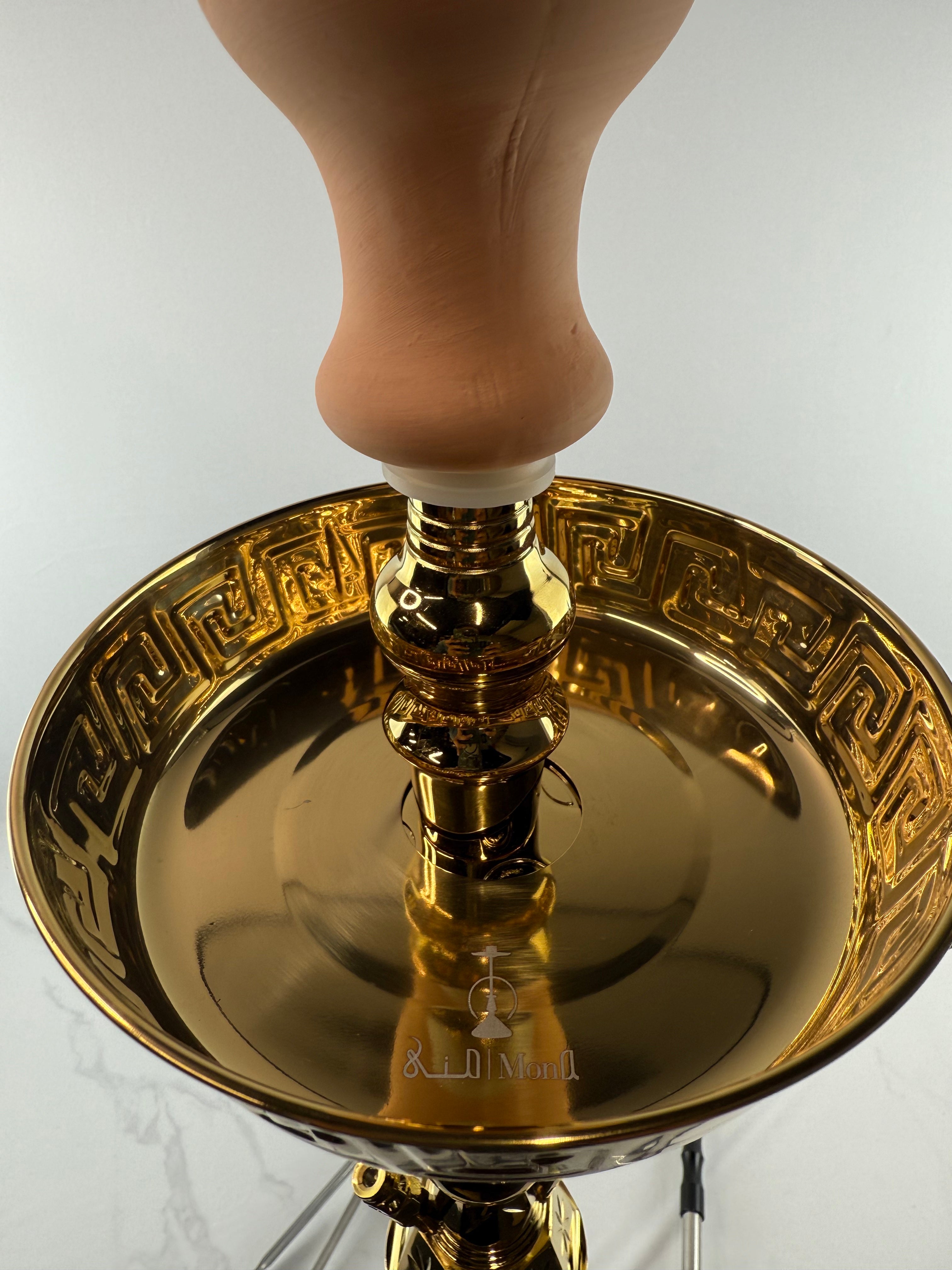 22" Monam Engraved Metal Single Hose Hookah