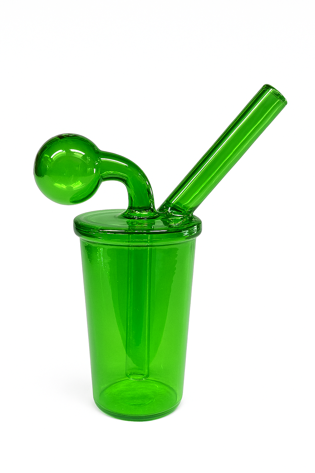 4" Cup Shaped Glass Oil Burner Bong - 401 Distribution Inc