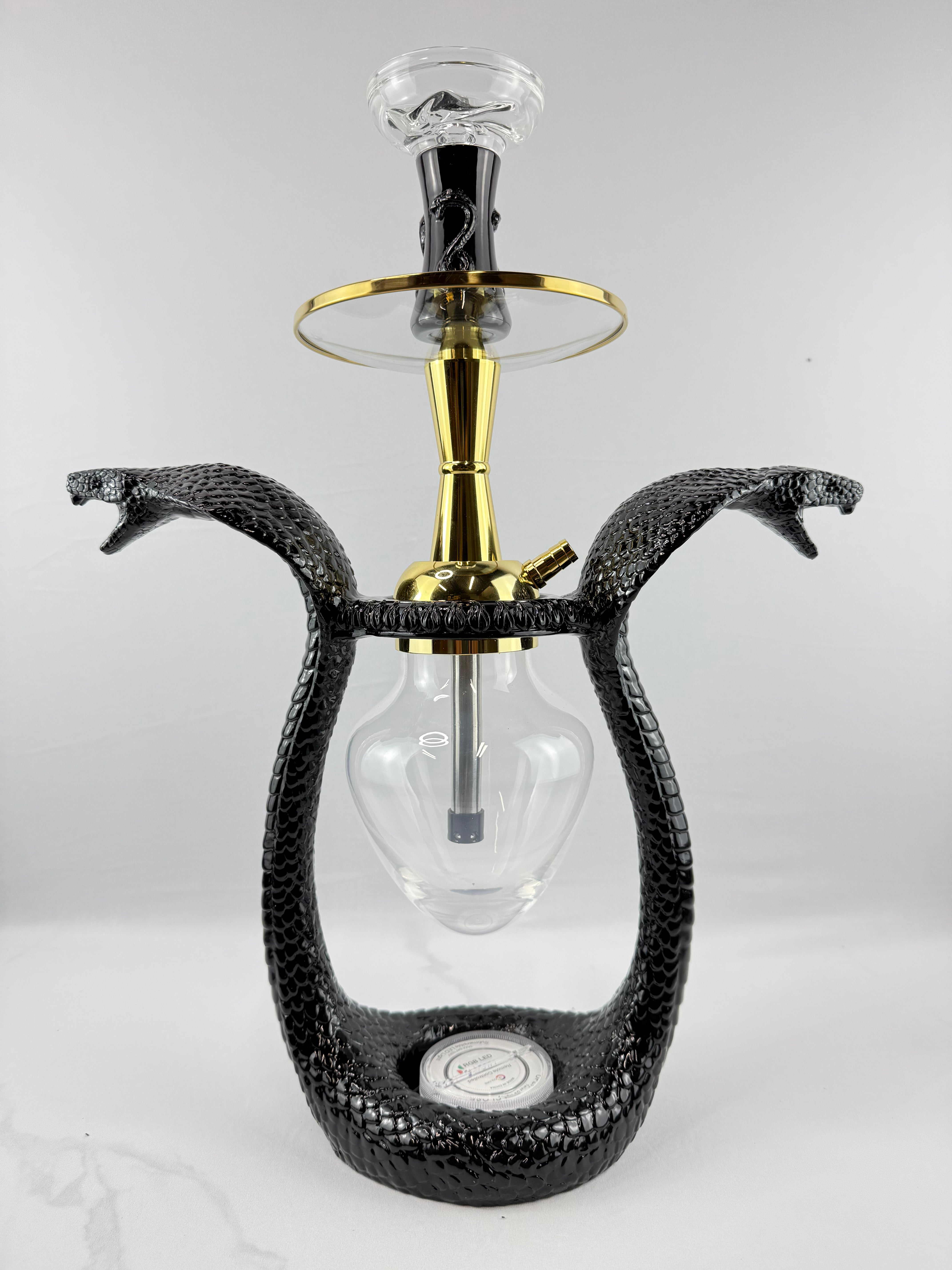Luxury Two-Headed Snake-Shaped Premium Hookah Complete Set with LED Light