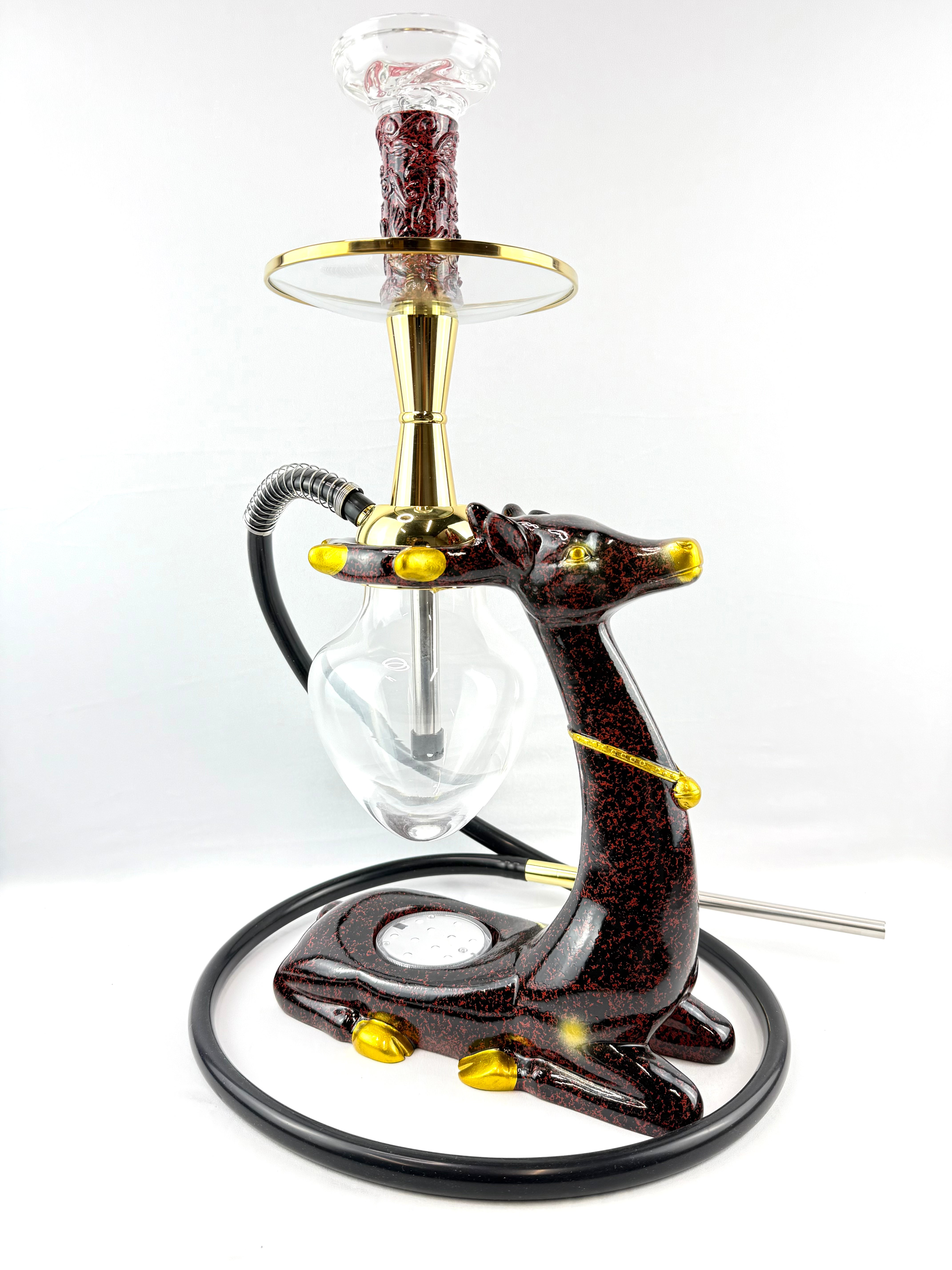 Luxury Rein Deer Premium Shaped Hookah Complete Set with LED Light