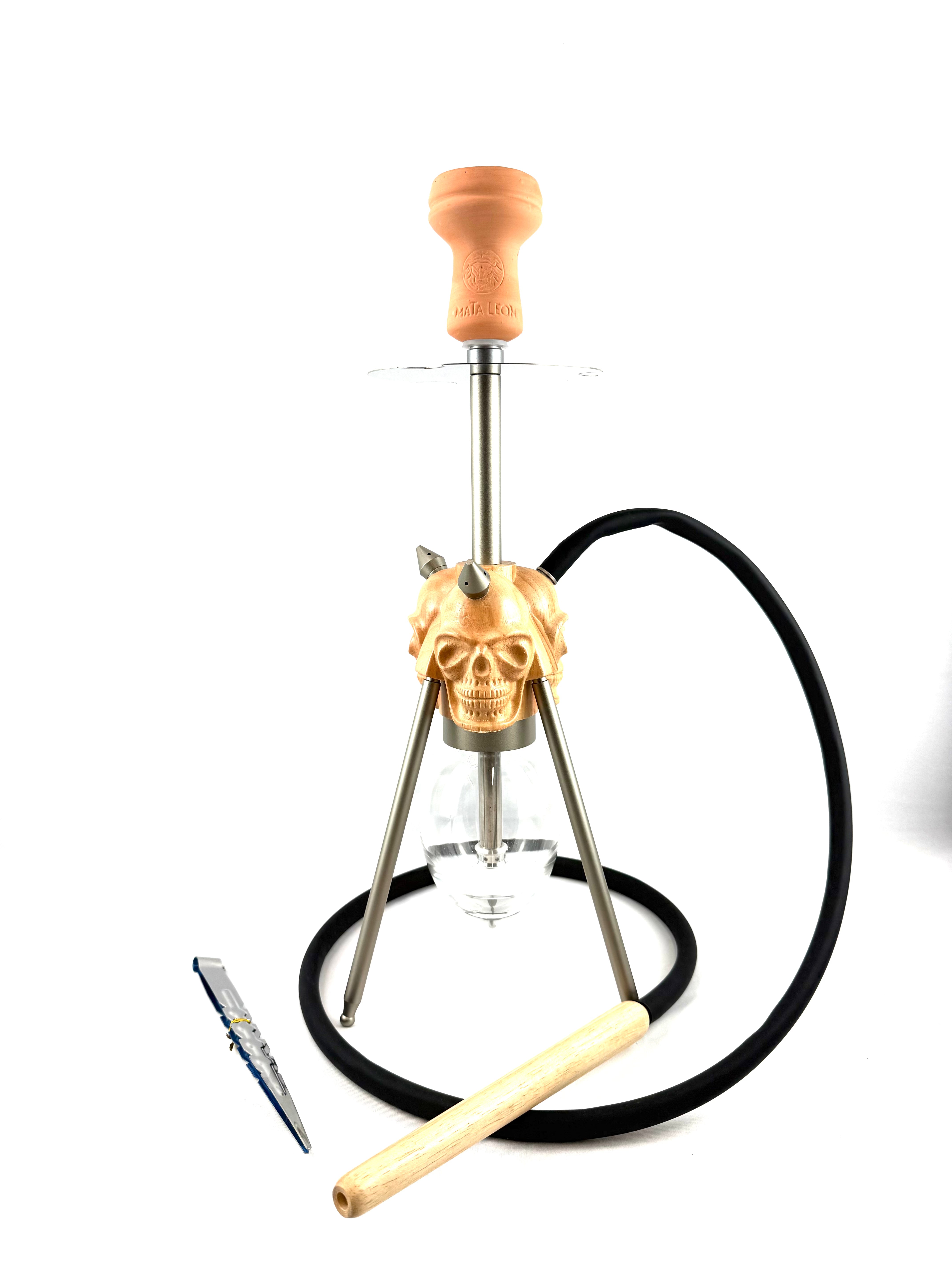 21" Mona Spider Body Shaped Base Evil Smile Skull Single Hose Hookah Tripod