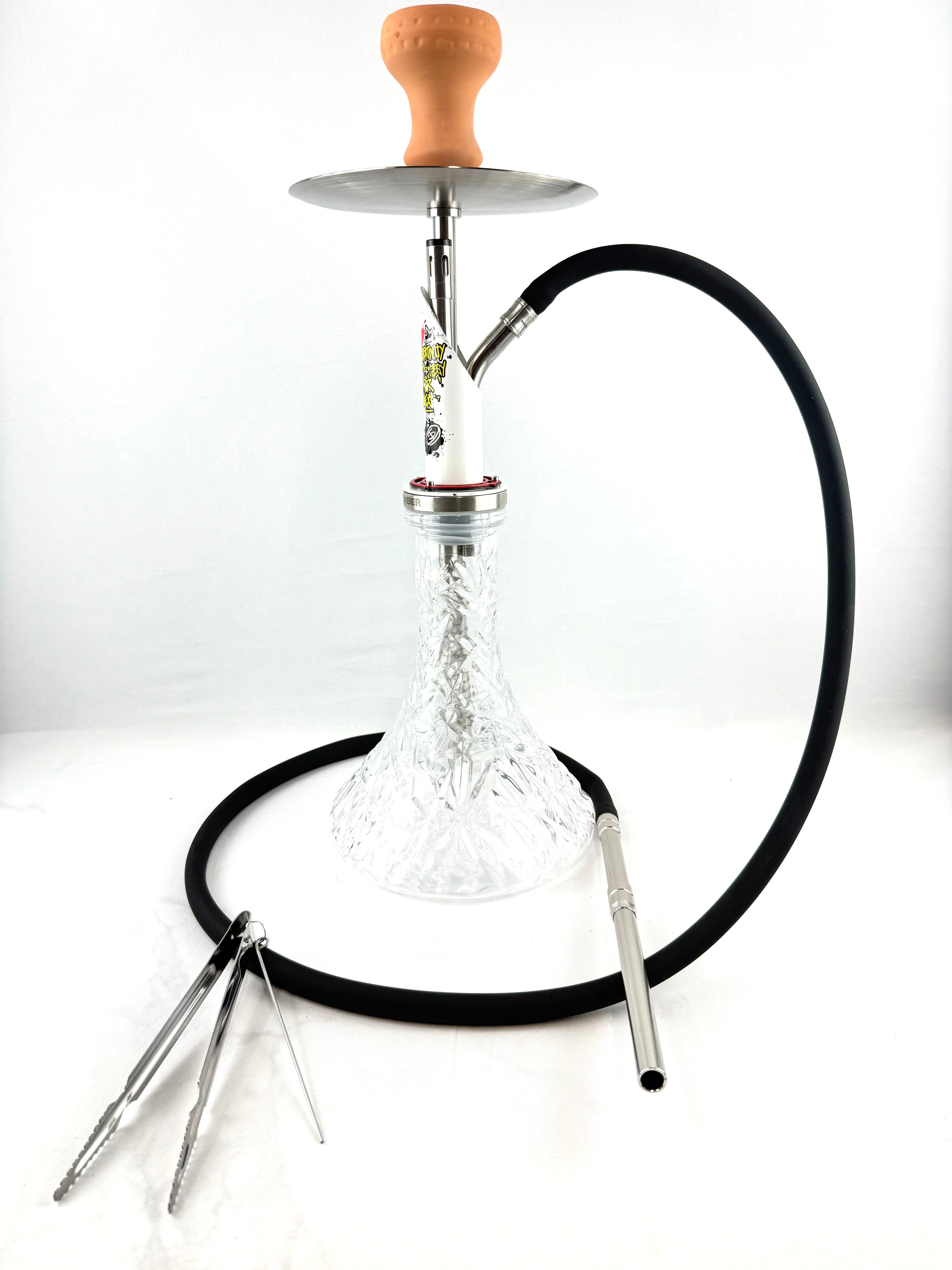 22" Mona Tapered Grooved Base Modern Sleek Body Single Hose Hookah