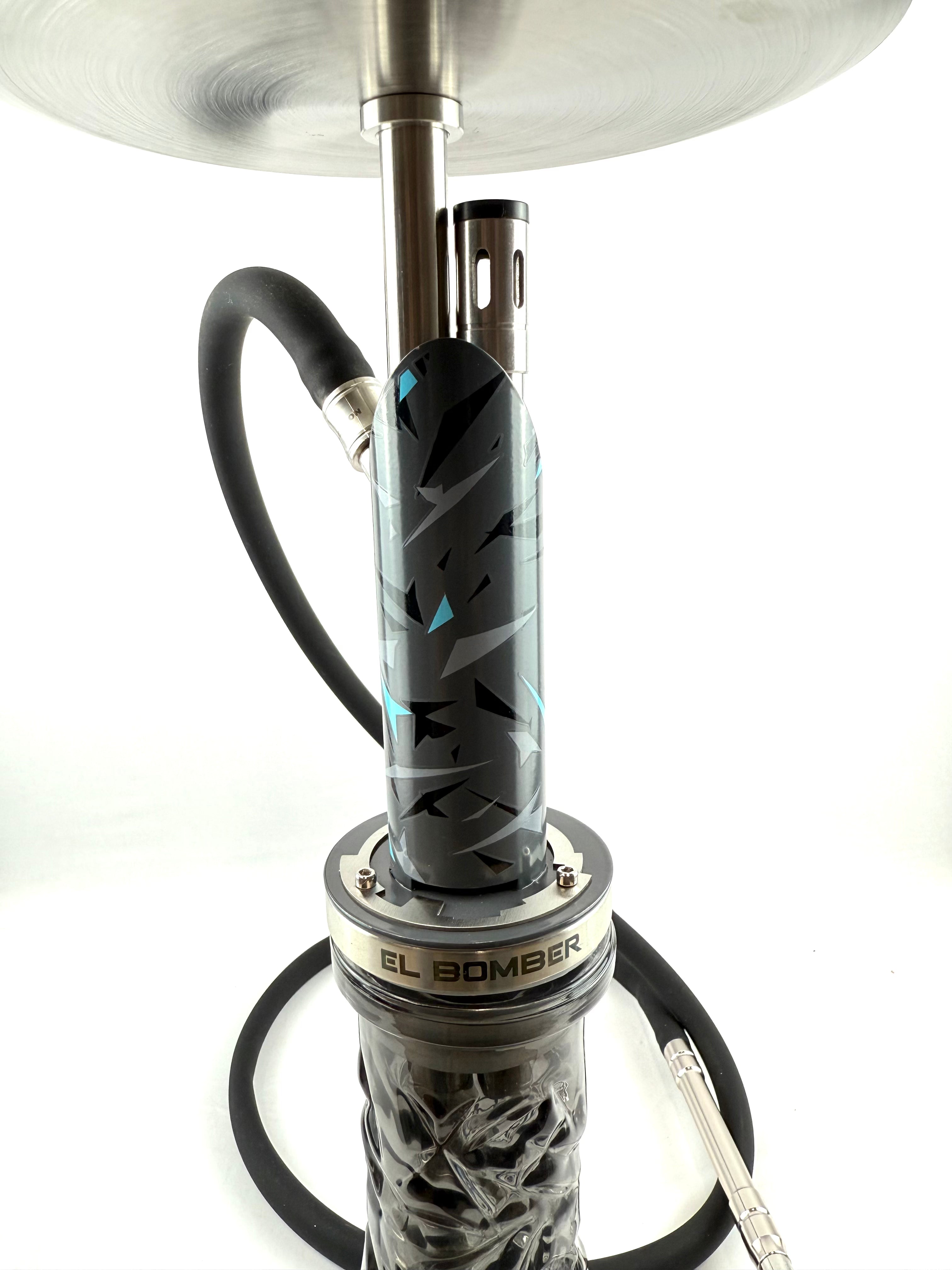 22" Mona Tapered Grooved Base Modern Sleek Body Single Hose Hookah