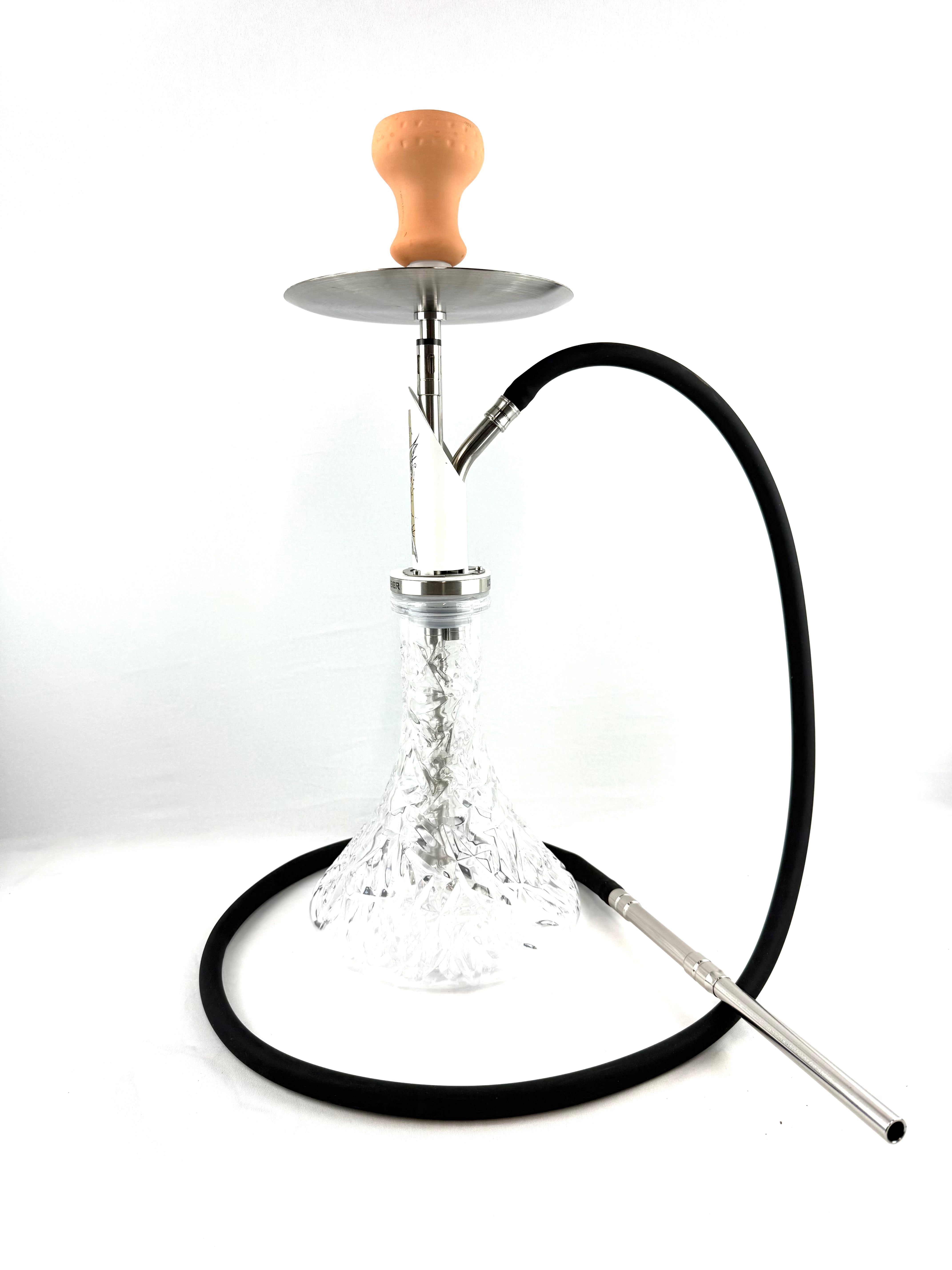 22" Mona Tapered Grooved Base Modern Sleek Body Single Hose Hookah