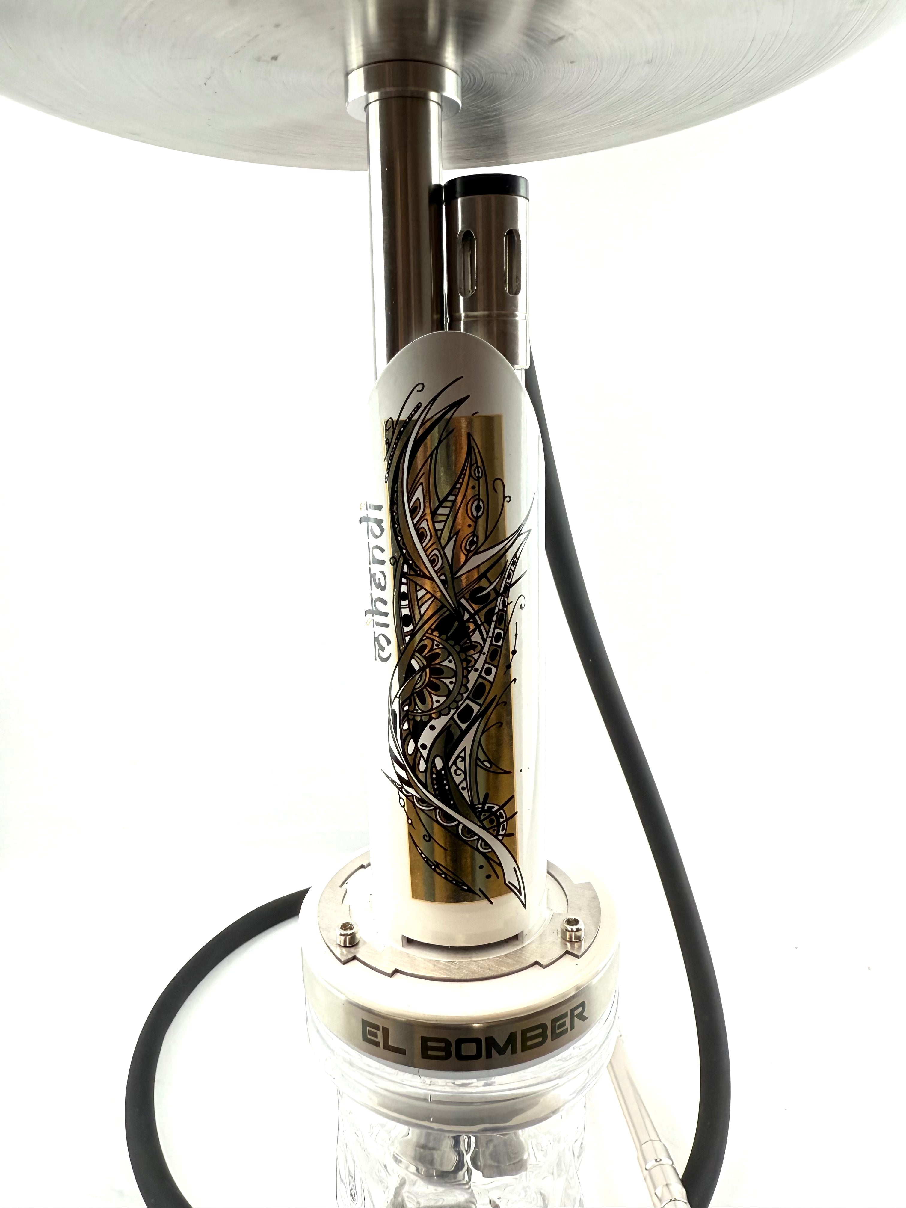 22" Mona Tapered Grooved Base Modern Sleek Body Single Hose Hookah