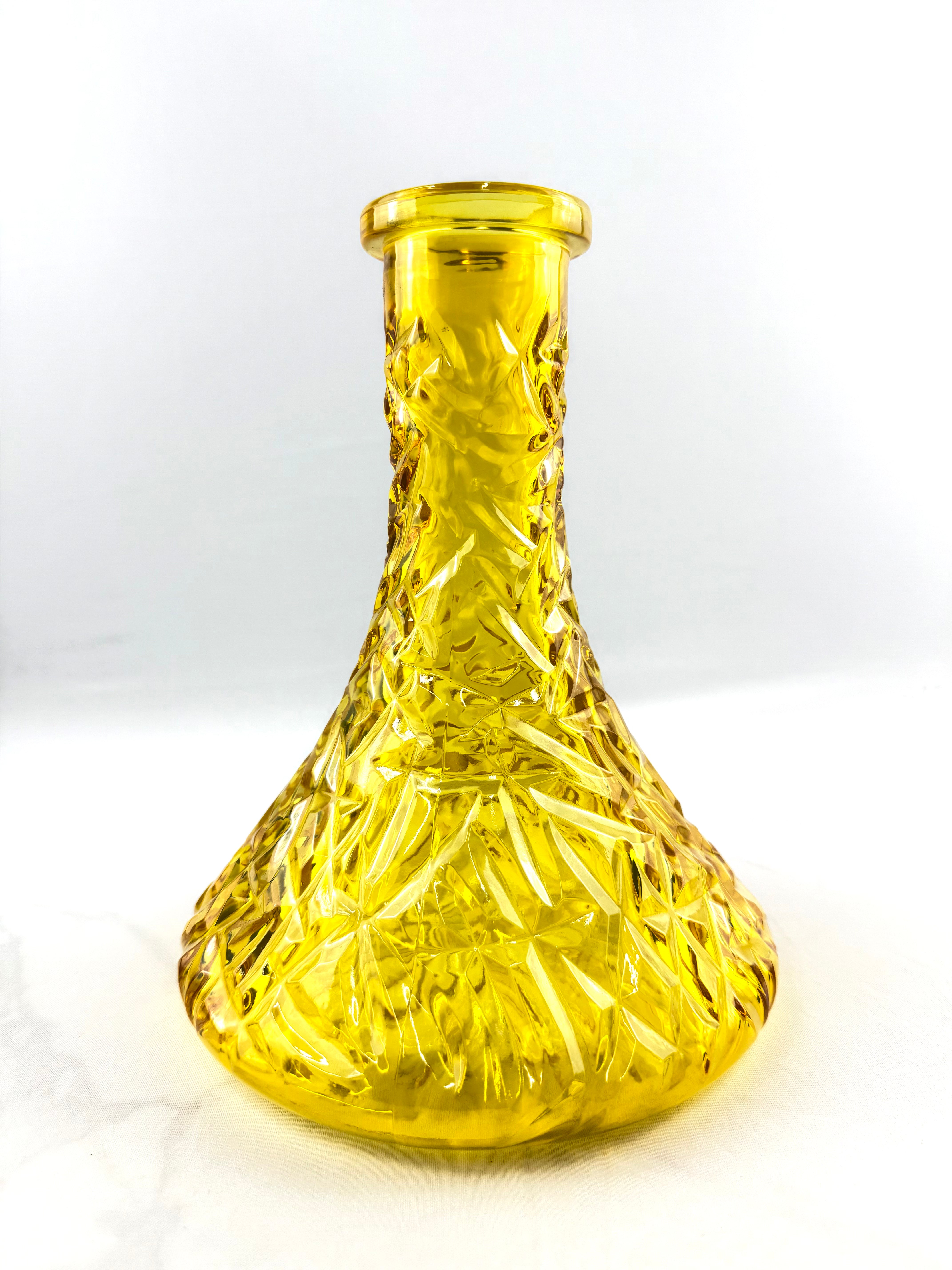 23" Mona Assorted Grooved Glass Base Multicolor Metal Body Single Hose Hookah