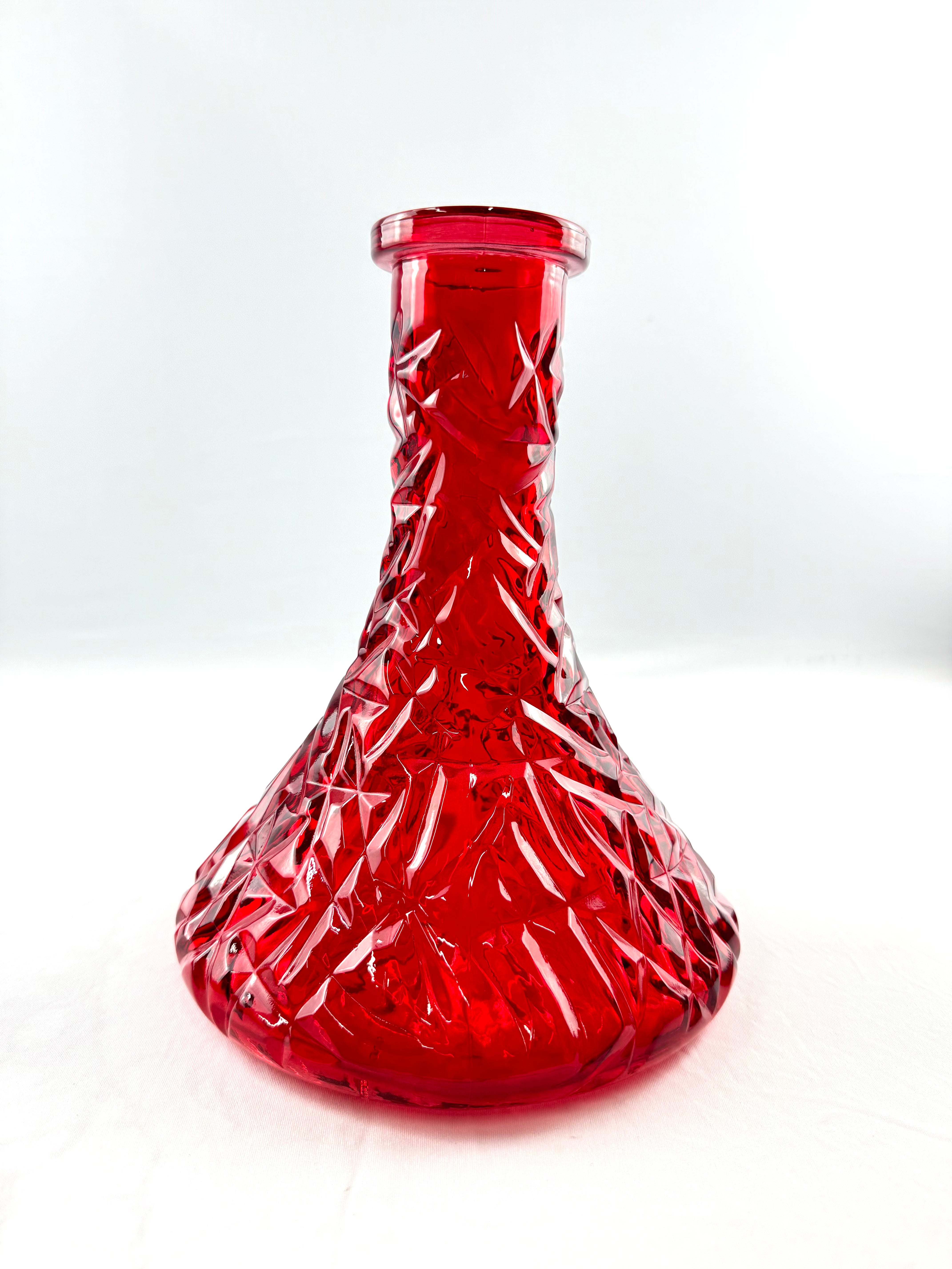 23" Mona Assorted Grooved Glass Base Multicolor Metal Body Single Hose Hookah