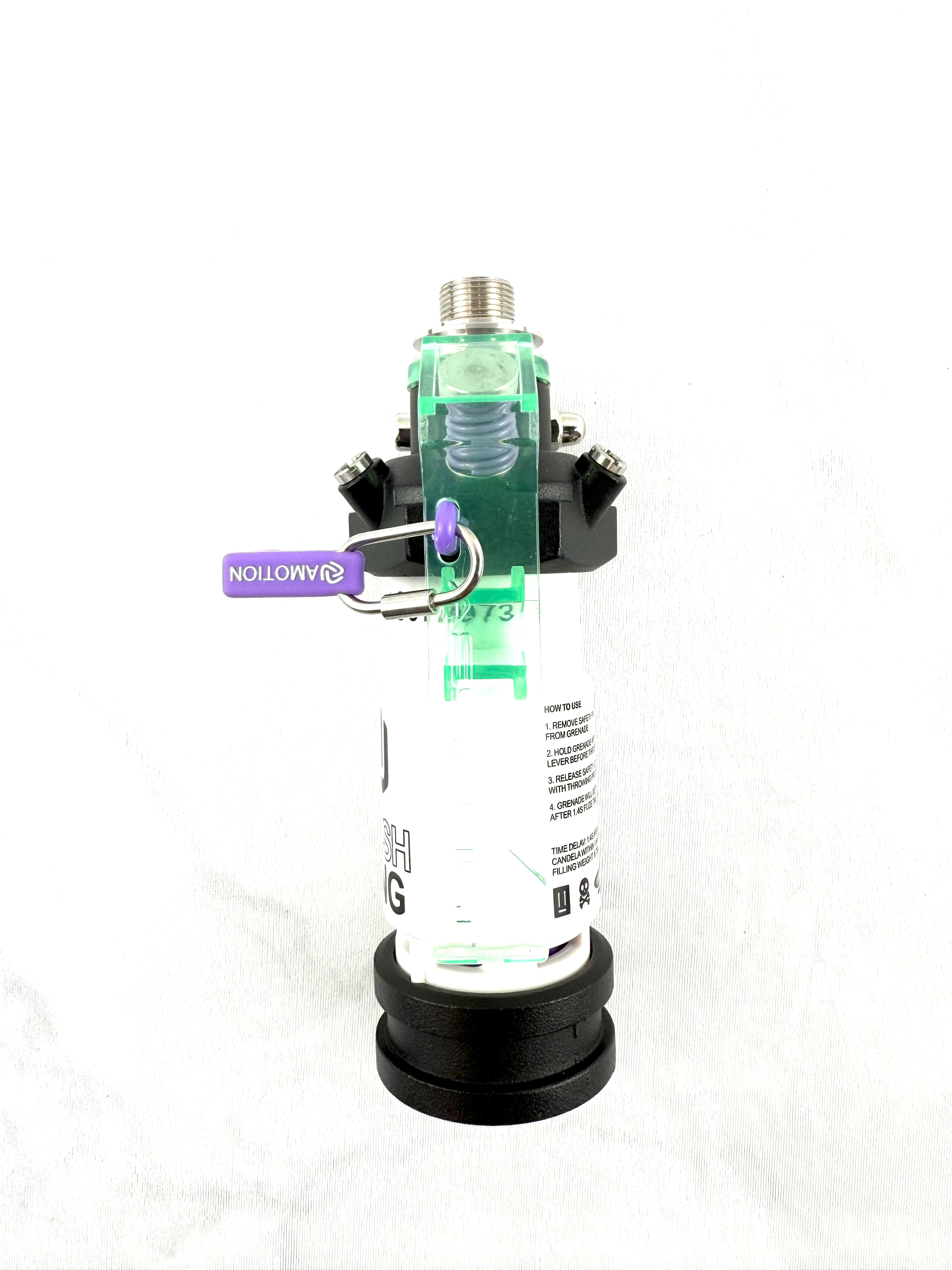 19" Flash Bang Clear Glass Base Single Hose Hookah