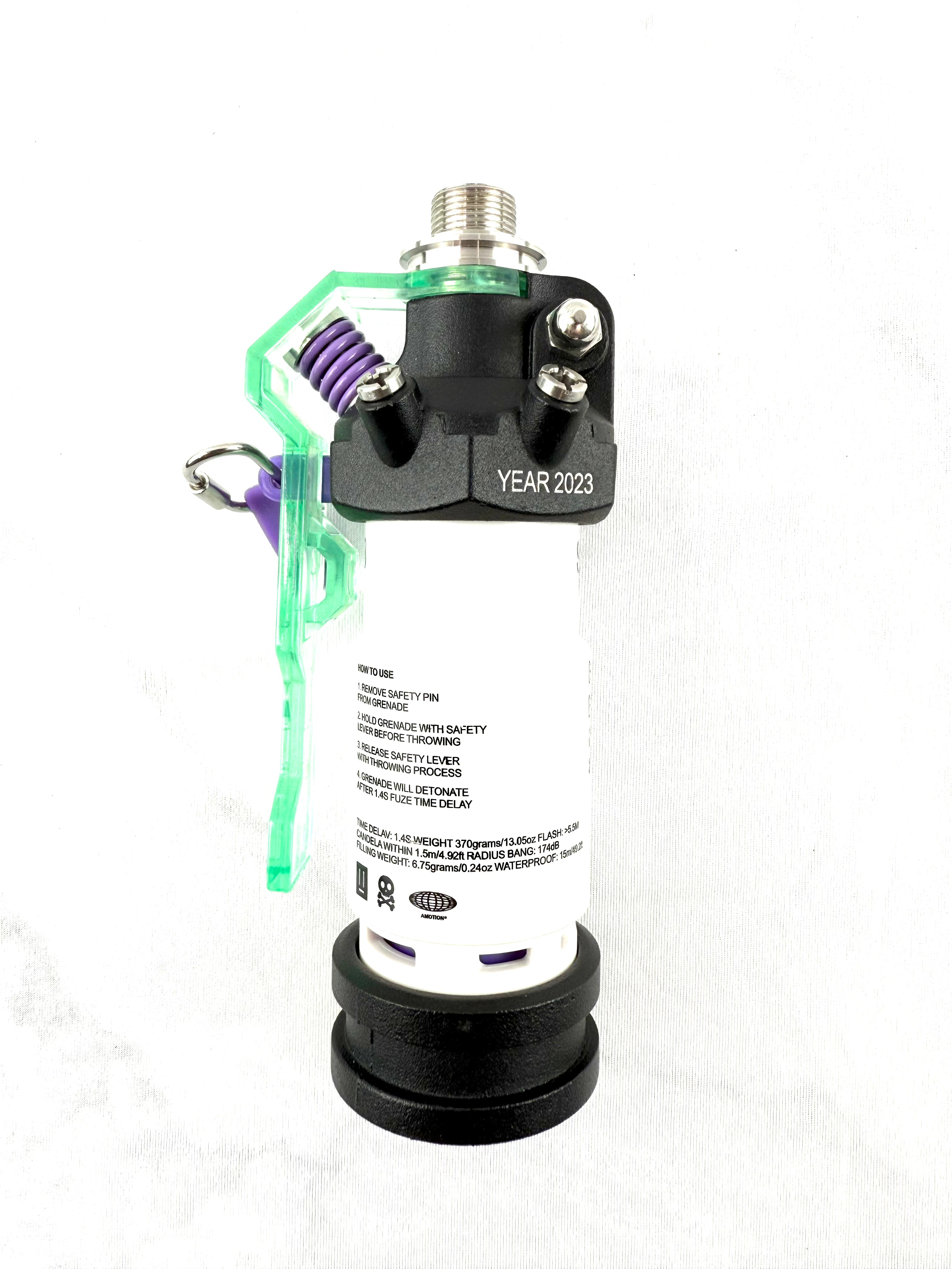 19" Flash Bang Clear Glass Base Single Hose Hookah