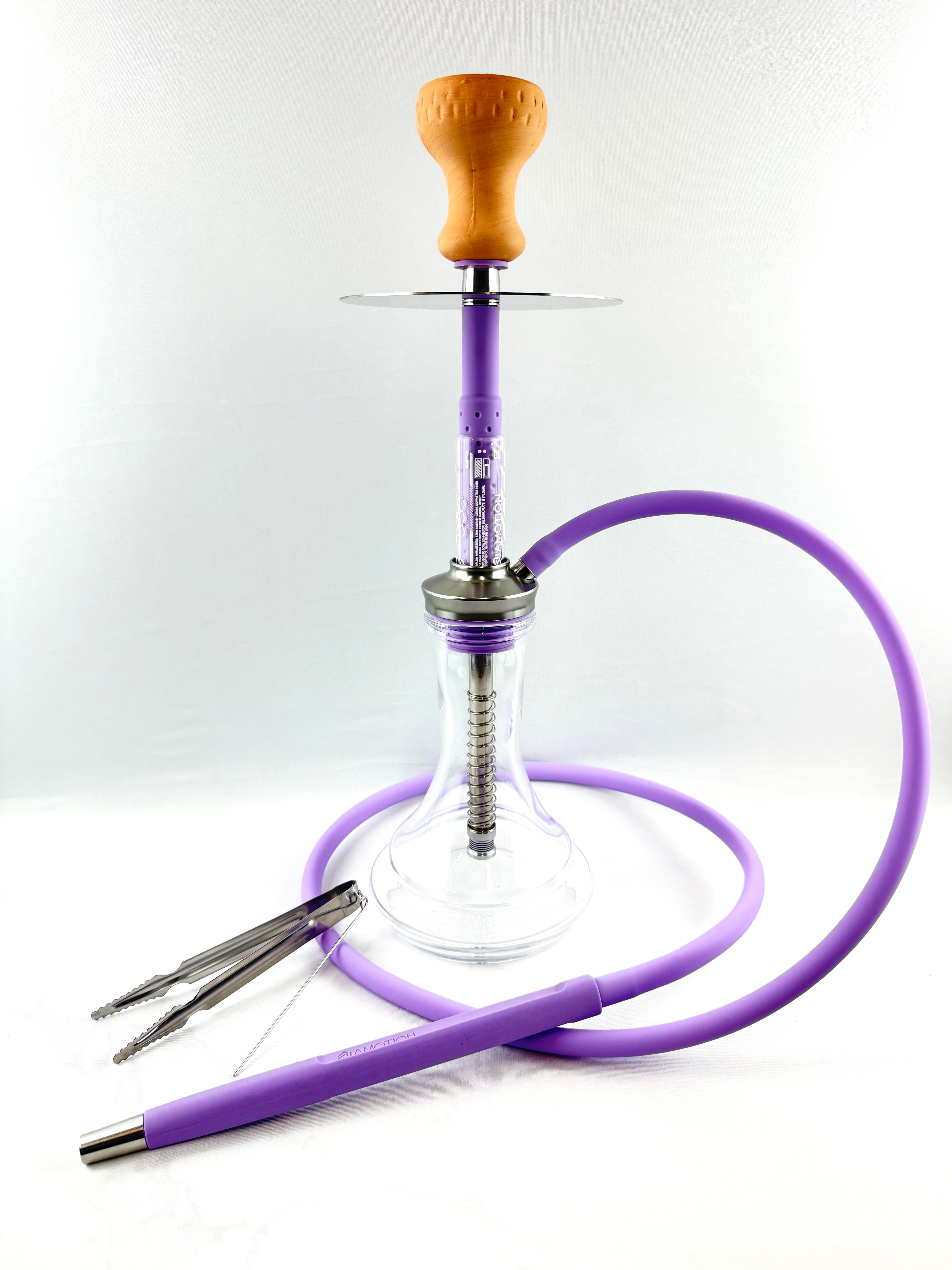 20" Mona Tapered Glass With Assorted Matt/Metal Color Body Single Hose Hookah