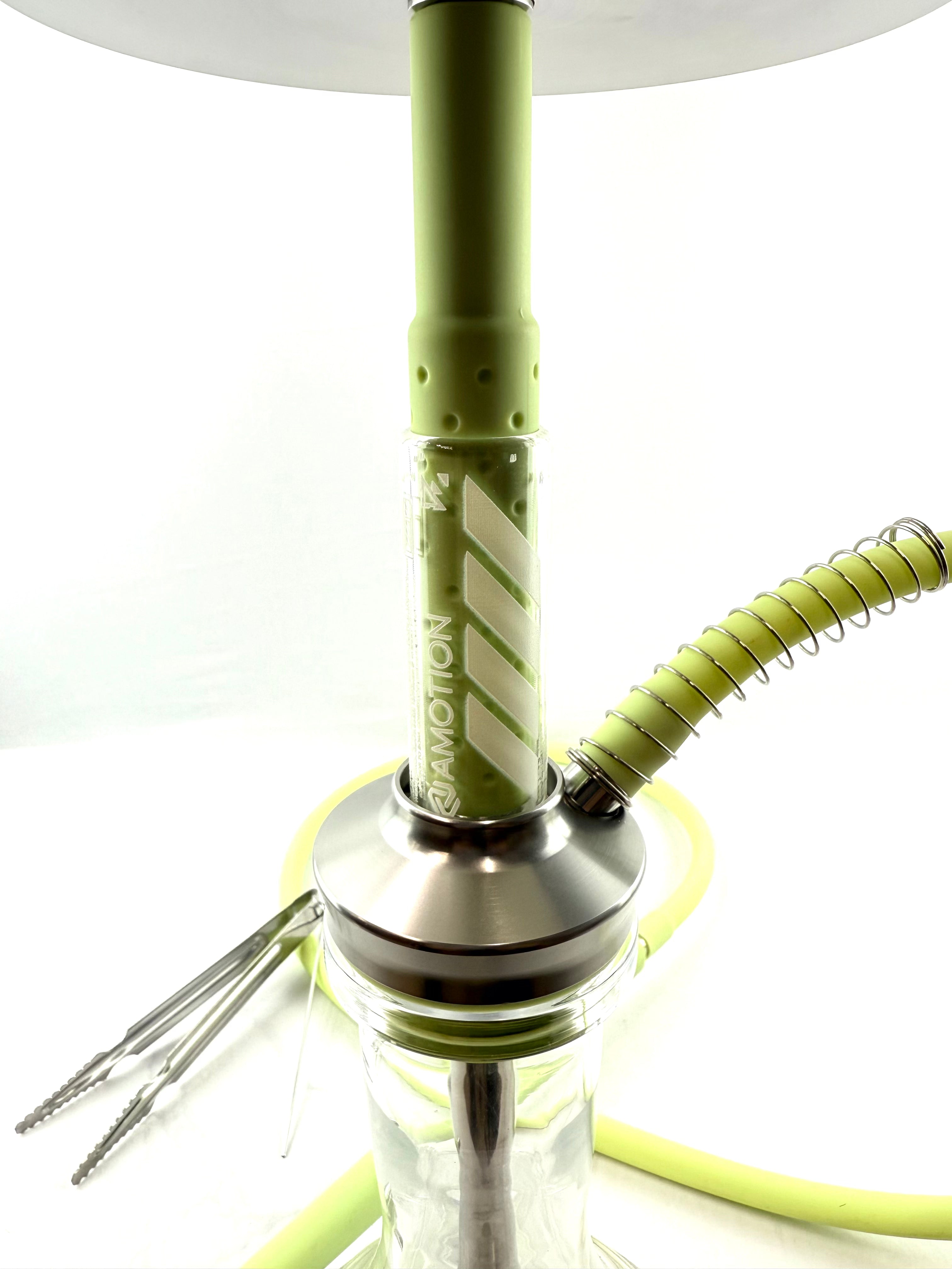 20" Mona Tapered Glass With Assorted Matt/Metal Color Body Single Hose Hookah