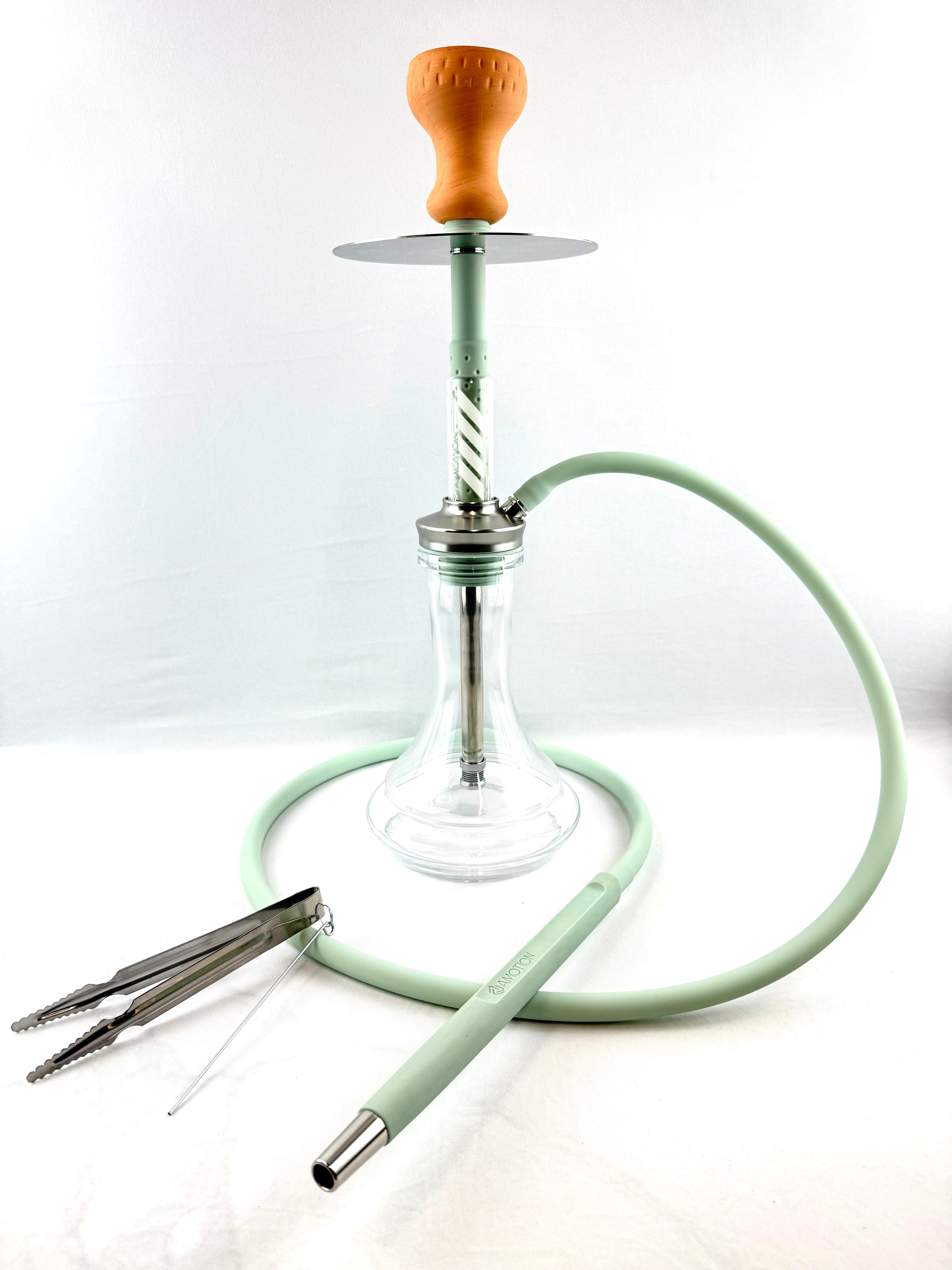 20" Mona Tapered Glass With Assorted Matt/Metal Color Body Single Hose Hookah