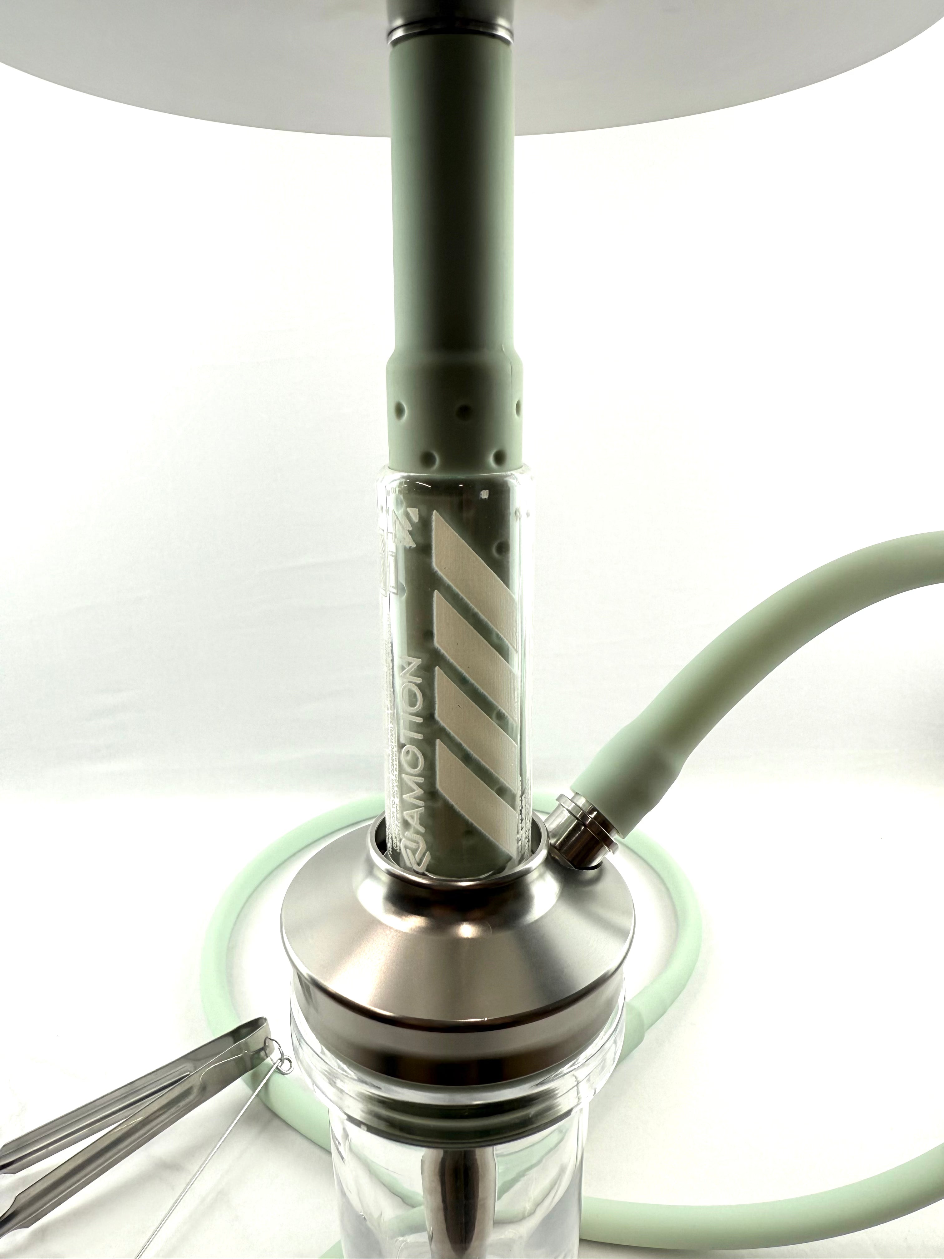 20" Mona Tapered Glass With Assorted Matt/Metal Color Body Single Hose Hookah