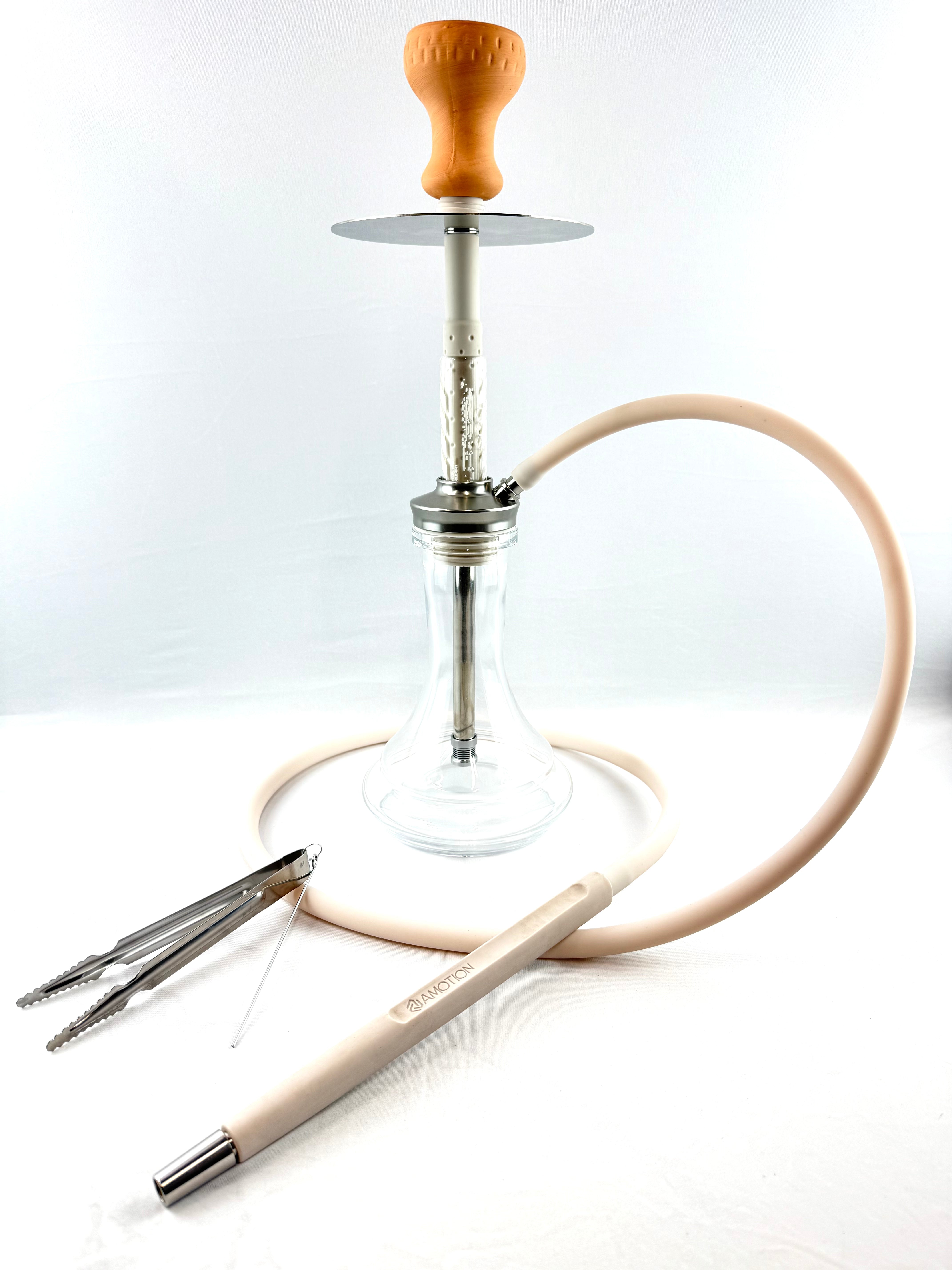 20" Mona Tapered Glass With Assorted Matt/Metal Color Body Single Hose Hookah