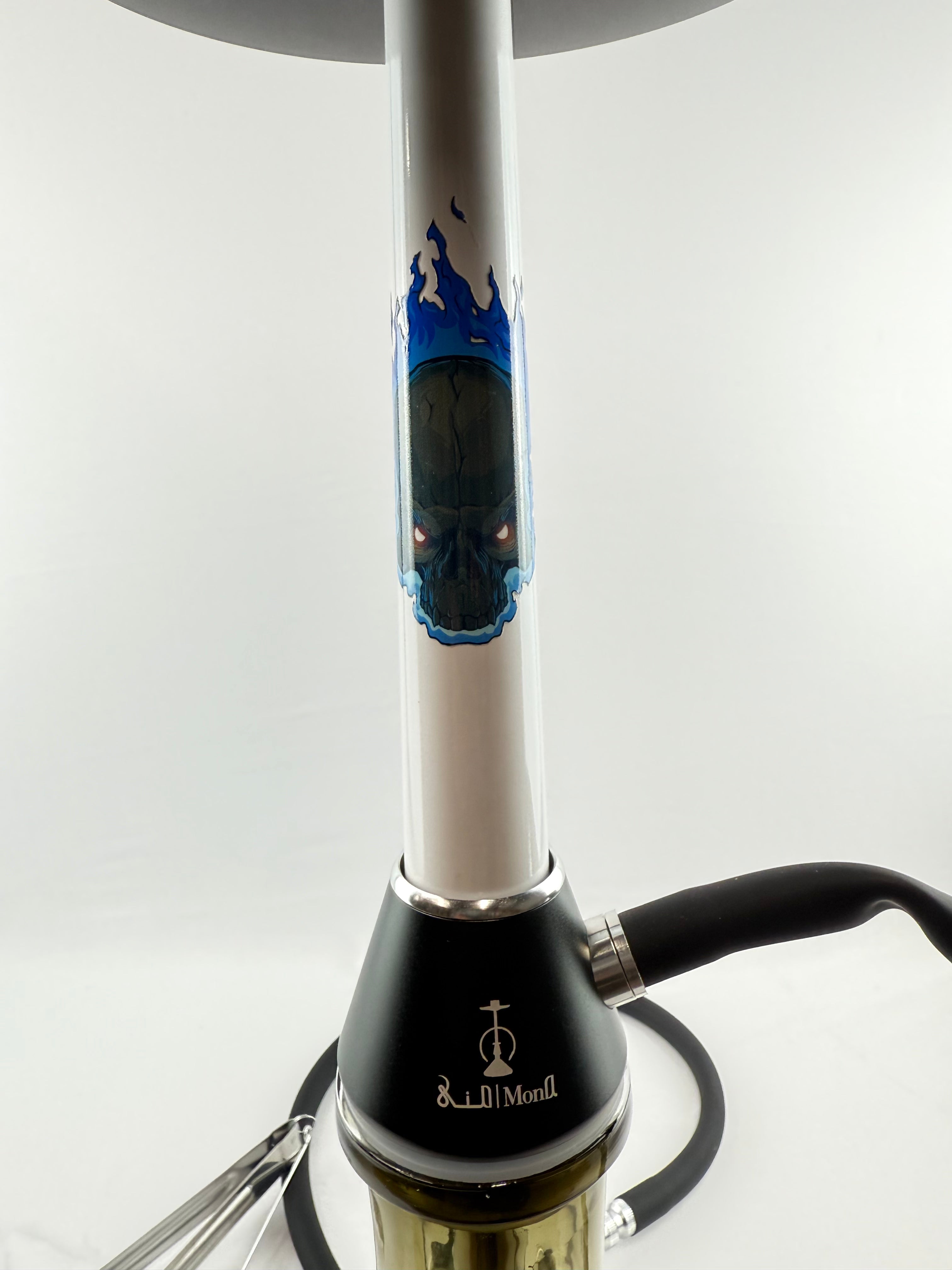 24" Mona Three Phased Conical Glass Base With Metal Body Single Hose Hookah